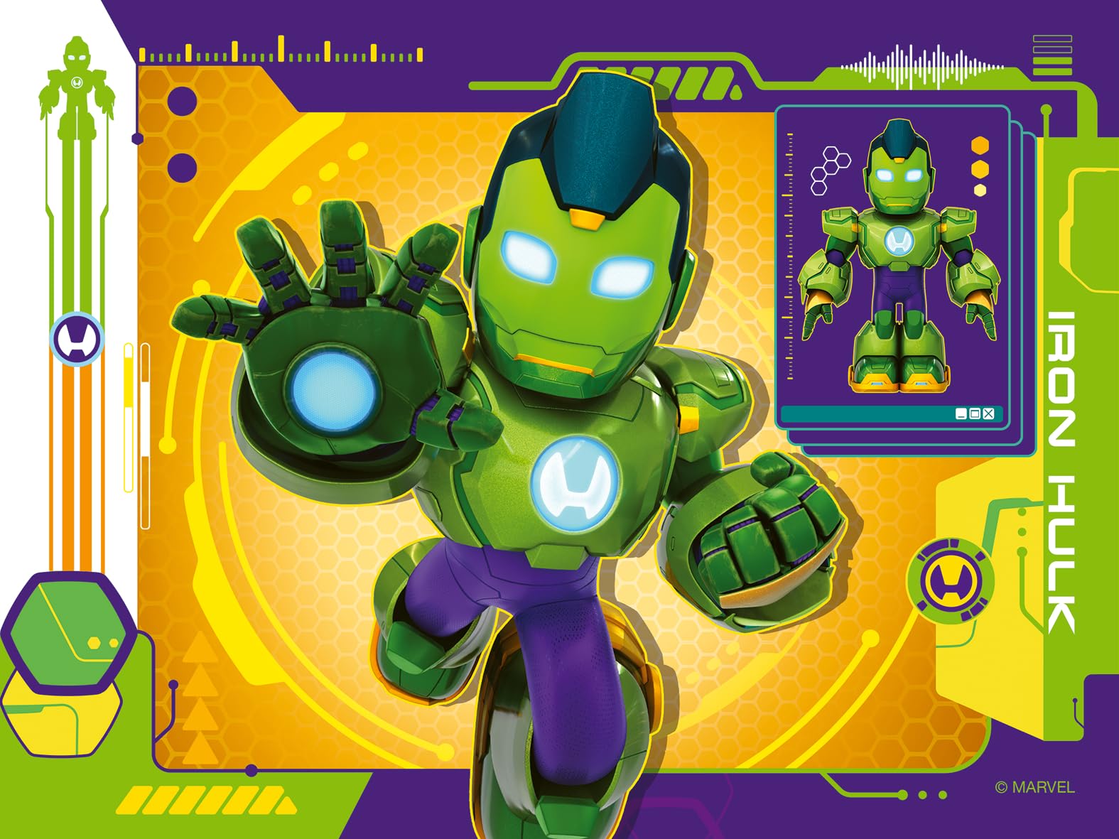 Ravensburger Iron Man & His Awesome Friends 4-in-a-Box Progressive Puzzle Pack 8