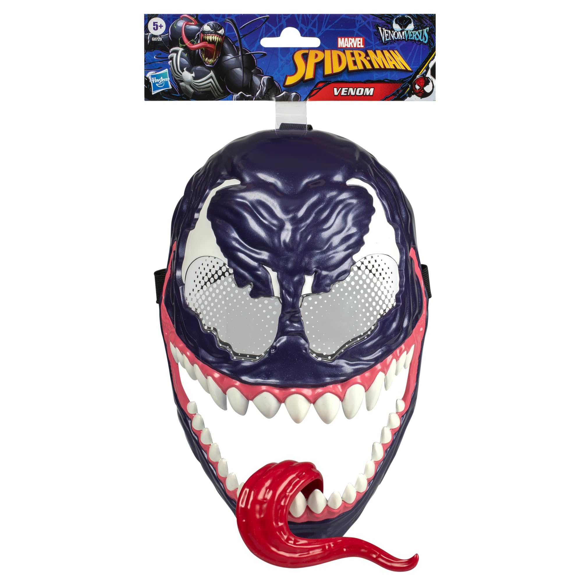 Marvel Venom Roleplay Mask - Creepy Movable Tongue Feature | Ages 5+ | Plastic