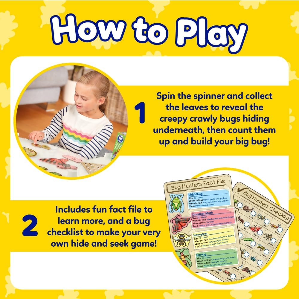 Orchard Toys Bug Hunters Game - Nature Themed Counting Board Game for Kids 5