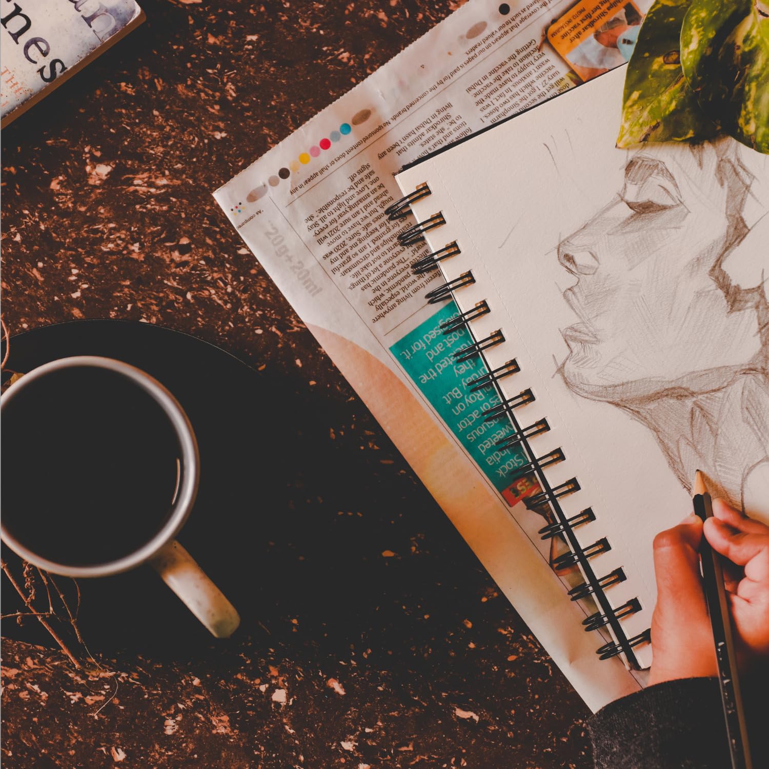 Hawksbill Skizzenbuch, A3, schwarz, Hardcover, Spiralbindung, 40 Blatt, 150 g/m², säurefreies Papier 6