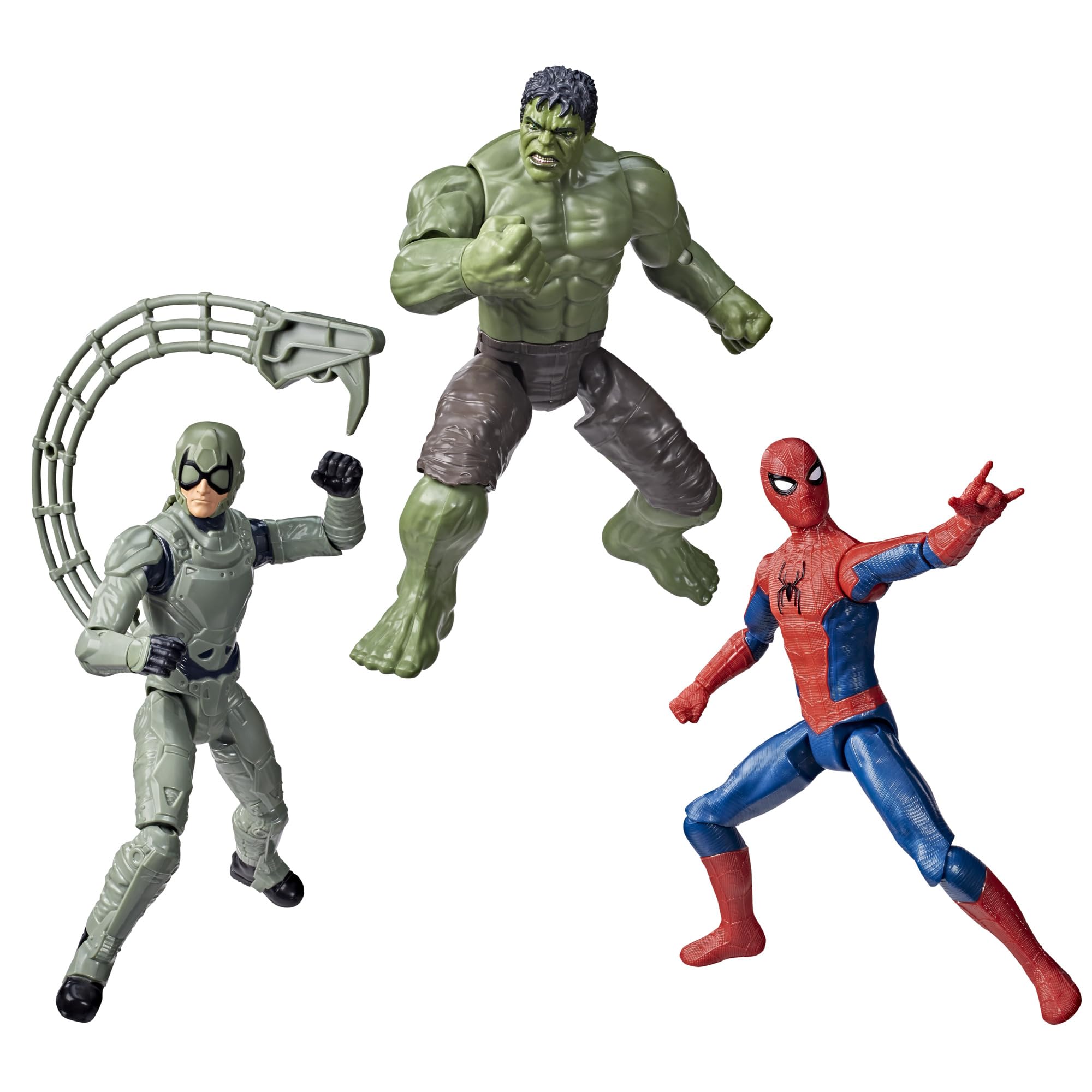 Marvel Titan Series Action Figures - Spider-Man, Hulk, & Marvel's Scorpion 3-Pack | 11.5-Inch Poseable 4