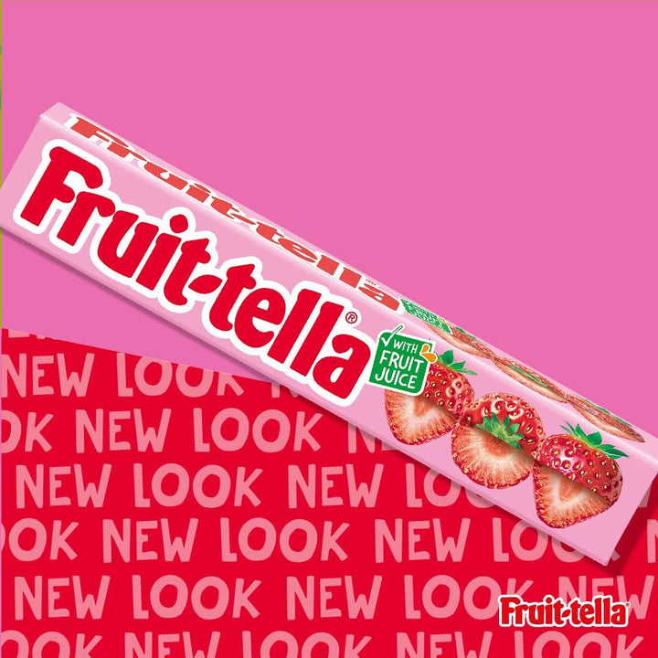Fruittella Simply Strawberry Soft Chews - Vegan, Gluten-Free Fruit Flavoured Party Sweets