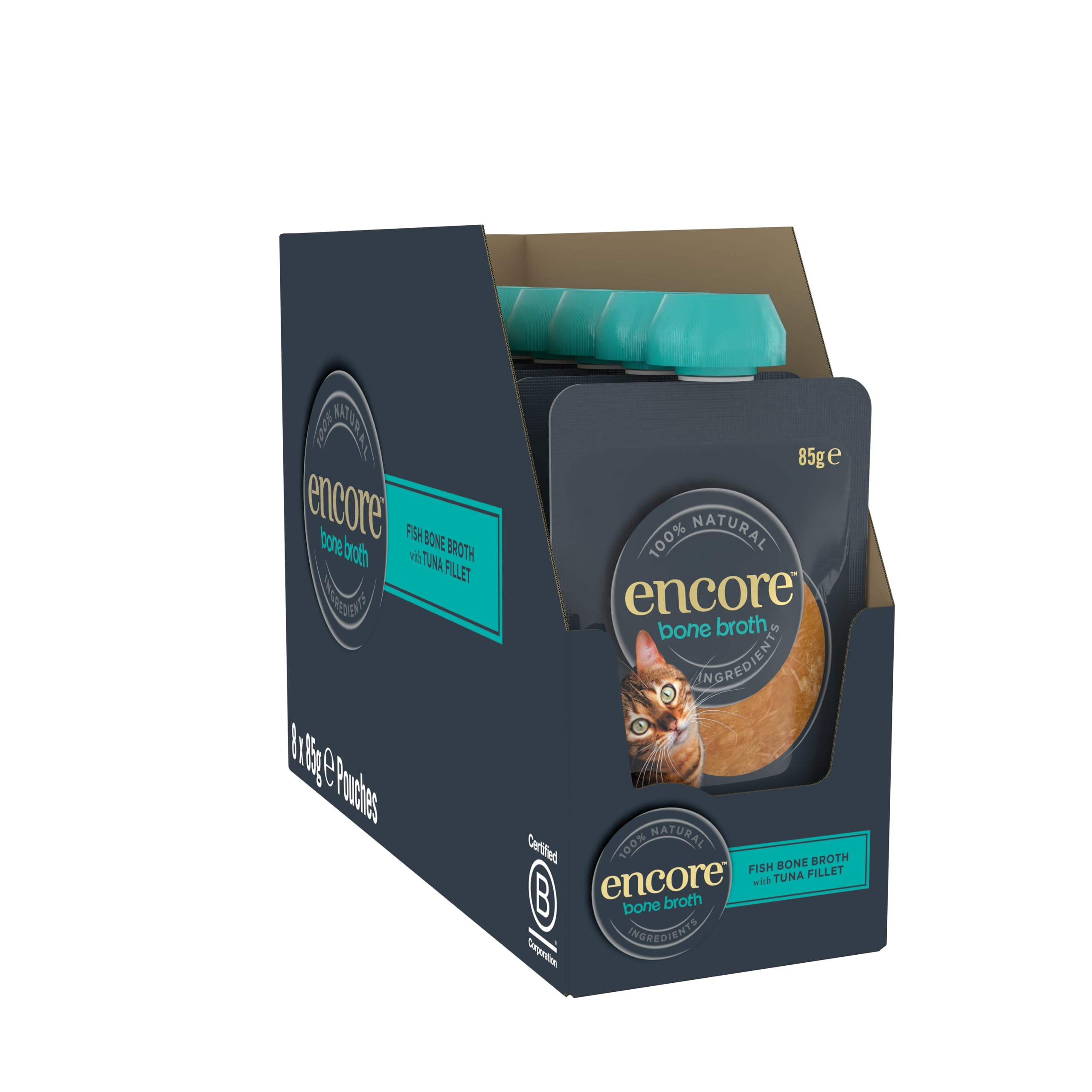 Encore Cat Hip & Joint Soup with Tuna Fillet - 8 x 85g Pouches | Collagen Rich | All Life Stages