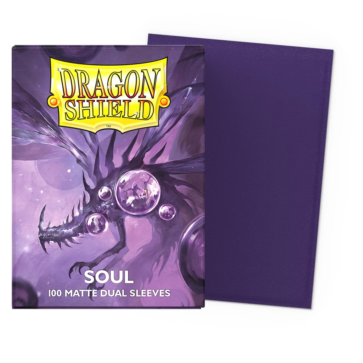 Dragon Shield Matte Dual Soul Trading Card Sleeves - Metallic Purple (100 Count)