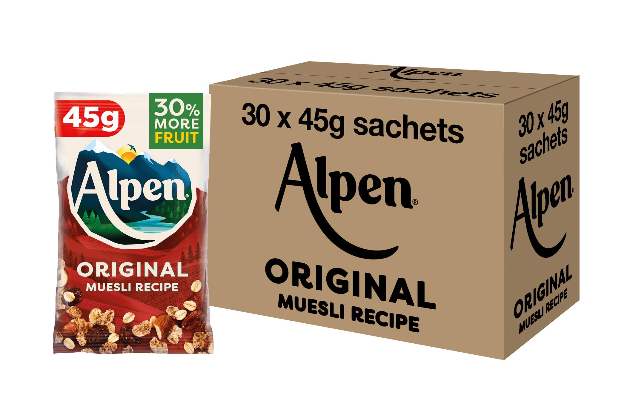 Alpen Original Muesli - High Fibre, Low Sugar, +30% More Fruit | 1.35 kg