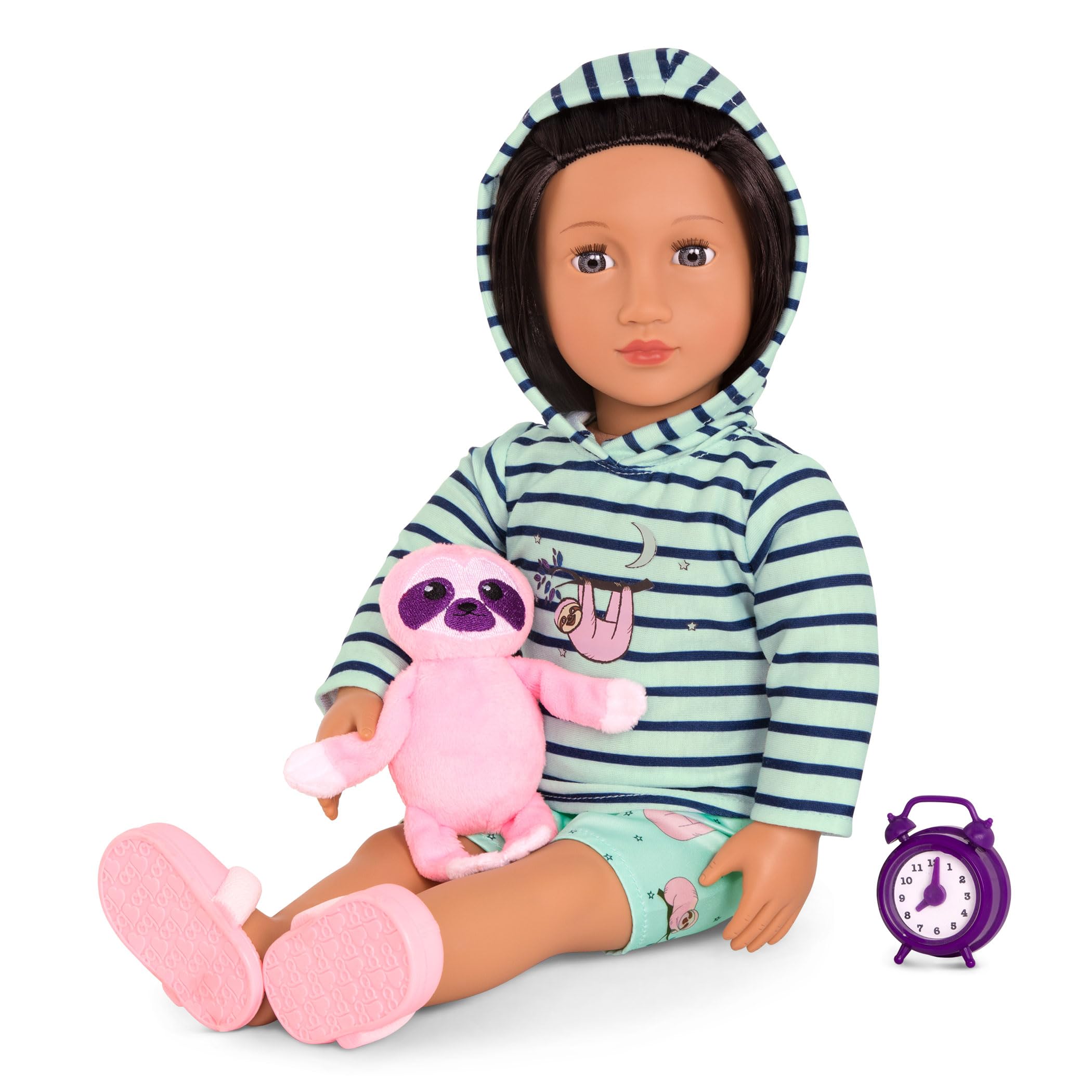 Our Generation Sleepy Sloth Outfit - Pajama Set with Plush for 46 cm Dolls 3
