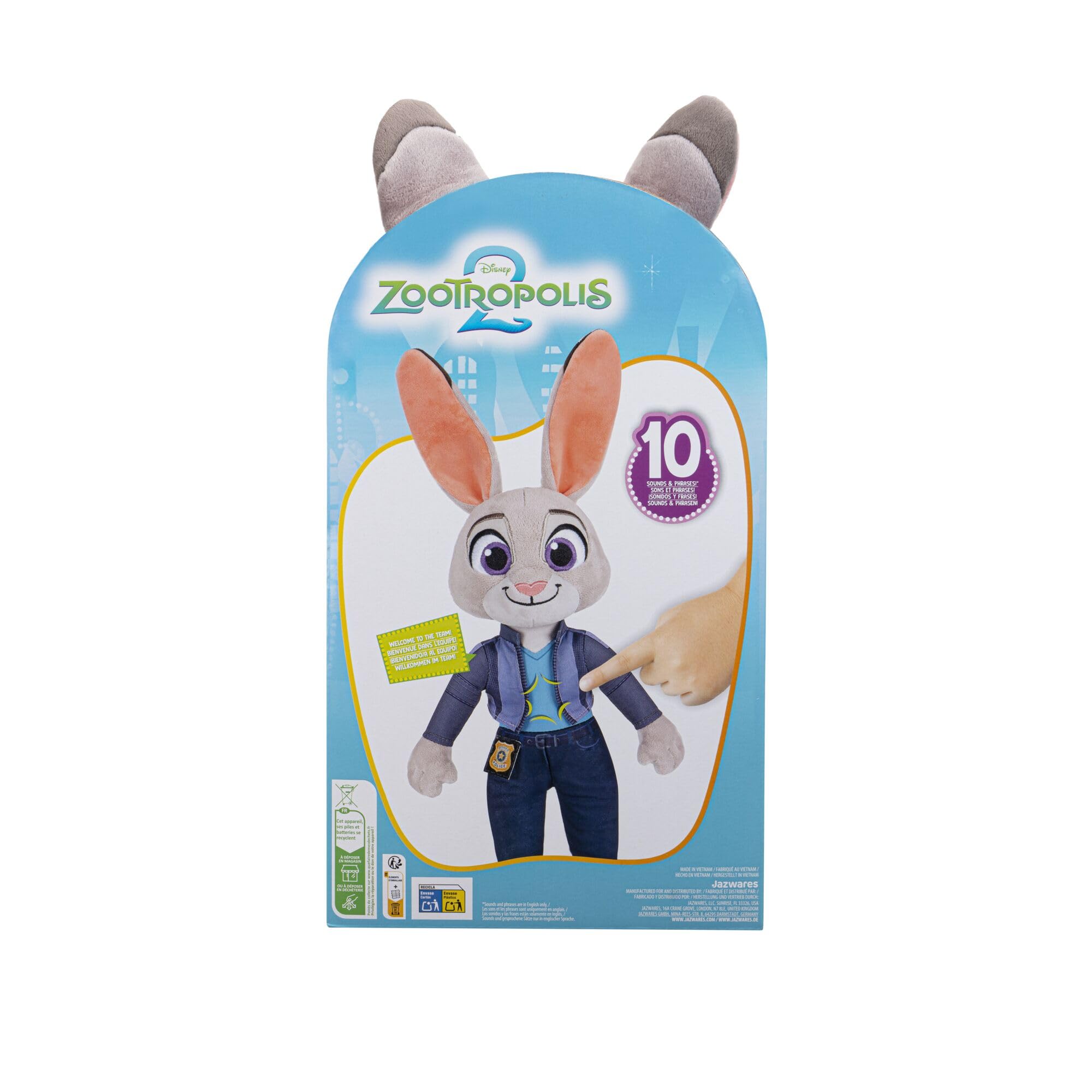 Disney's Zootropolis 2 14" Feature Plush Judy Hopps - 10+ Sounds and Phrases 7