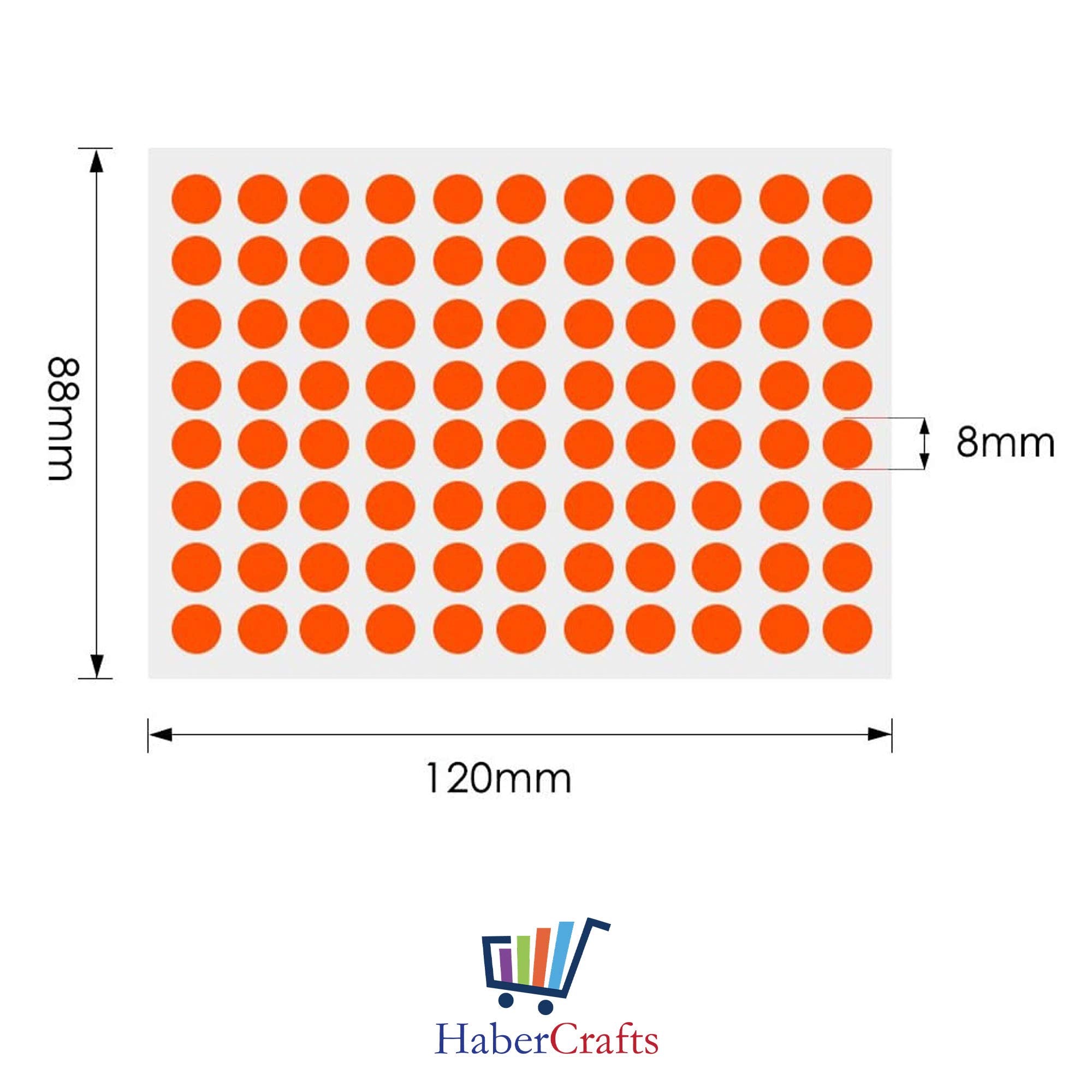 Habercrafts 8mm Yellow Dot Colour-Coding Labels - 490 Stickers | Premium Paper | Residue-Free Adhesive 4