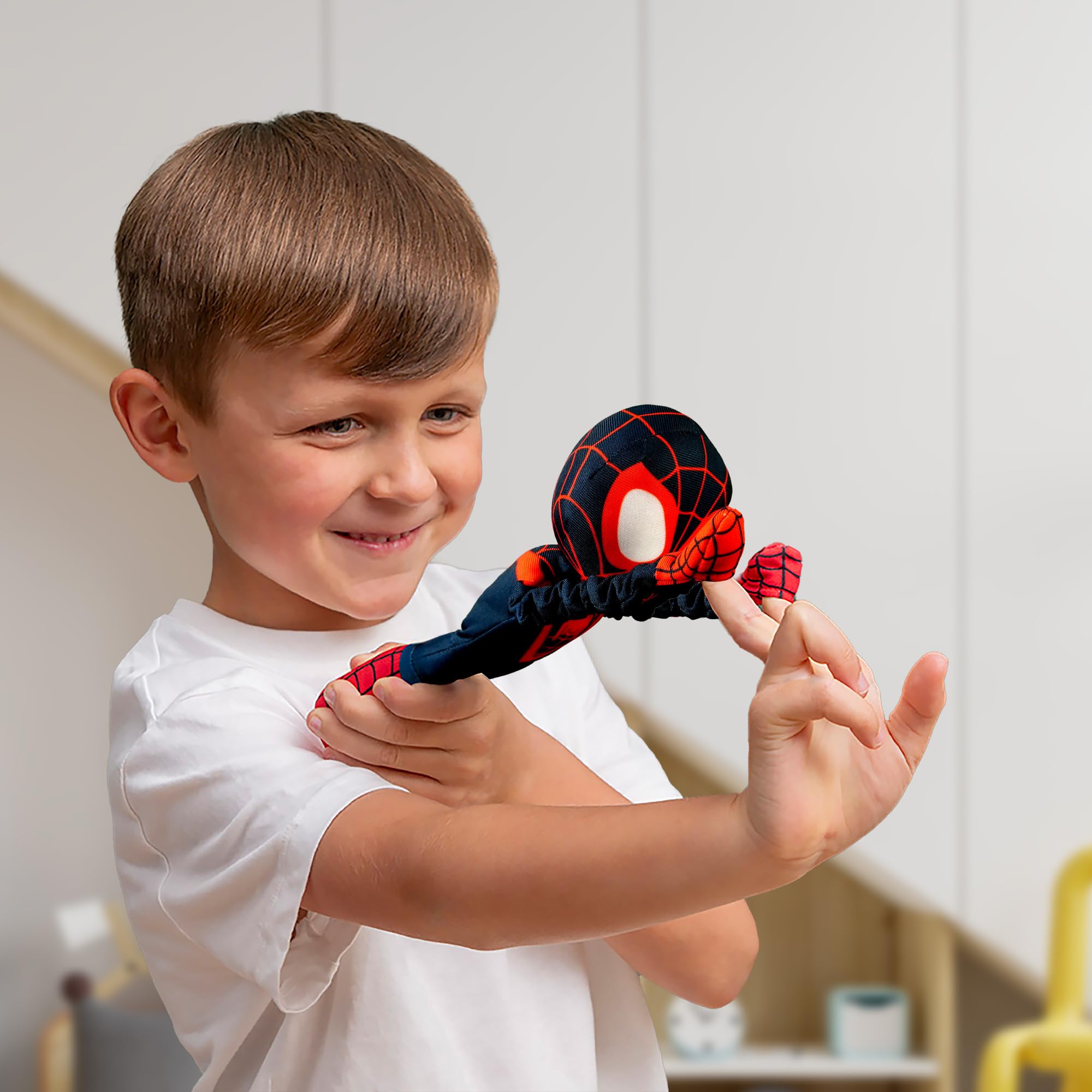 Marvel Spidey and His Amazing Friends Slingshot Plush Spin Toy - Stretchable Web-Slinging Action for Kids 14