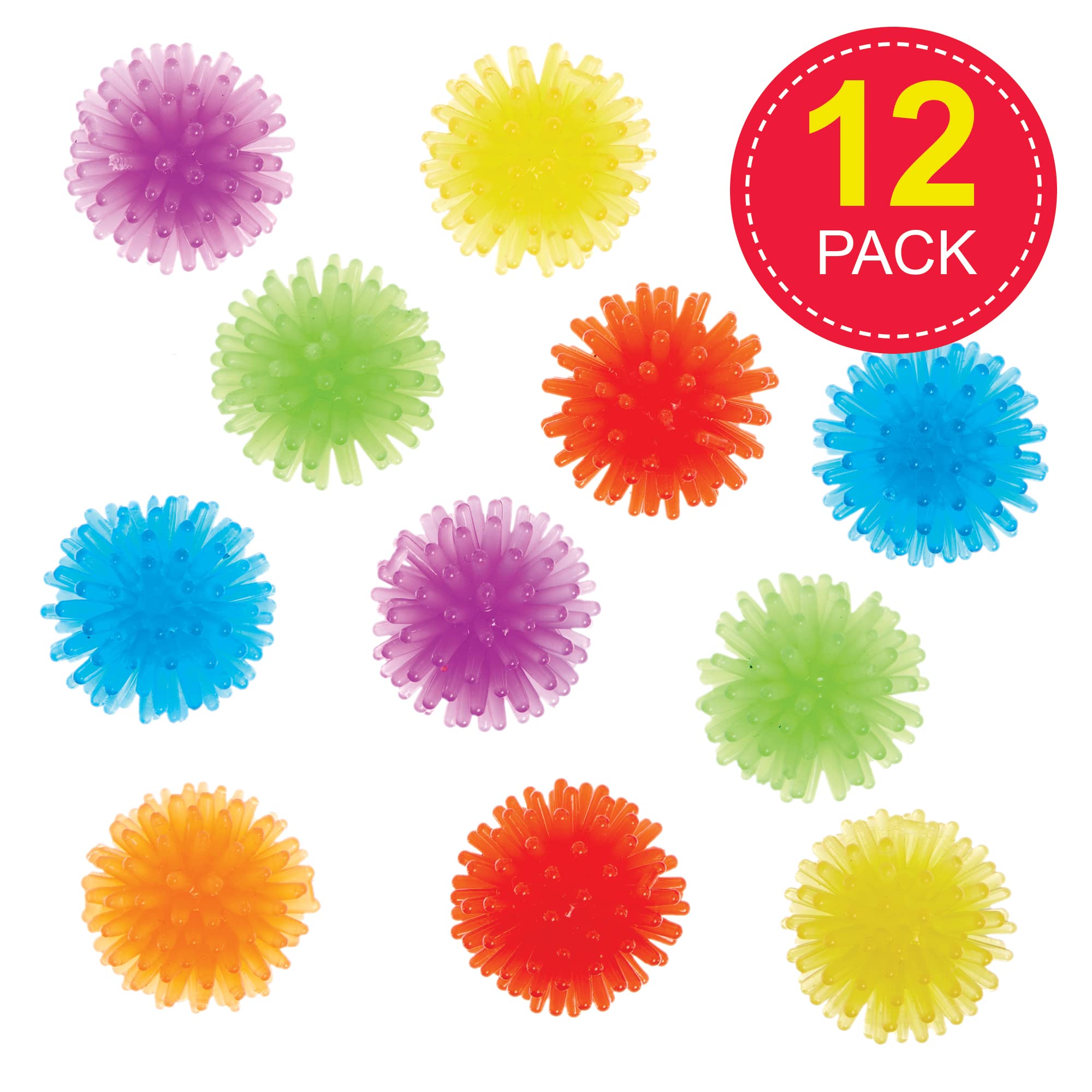 Baker Ross - Rainbow Colours Hedgehog Balls Squeeze Toy Pack of 12 5