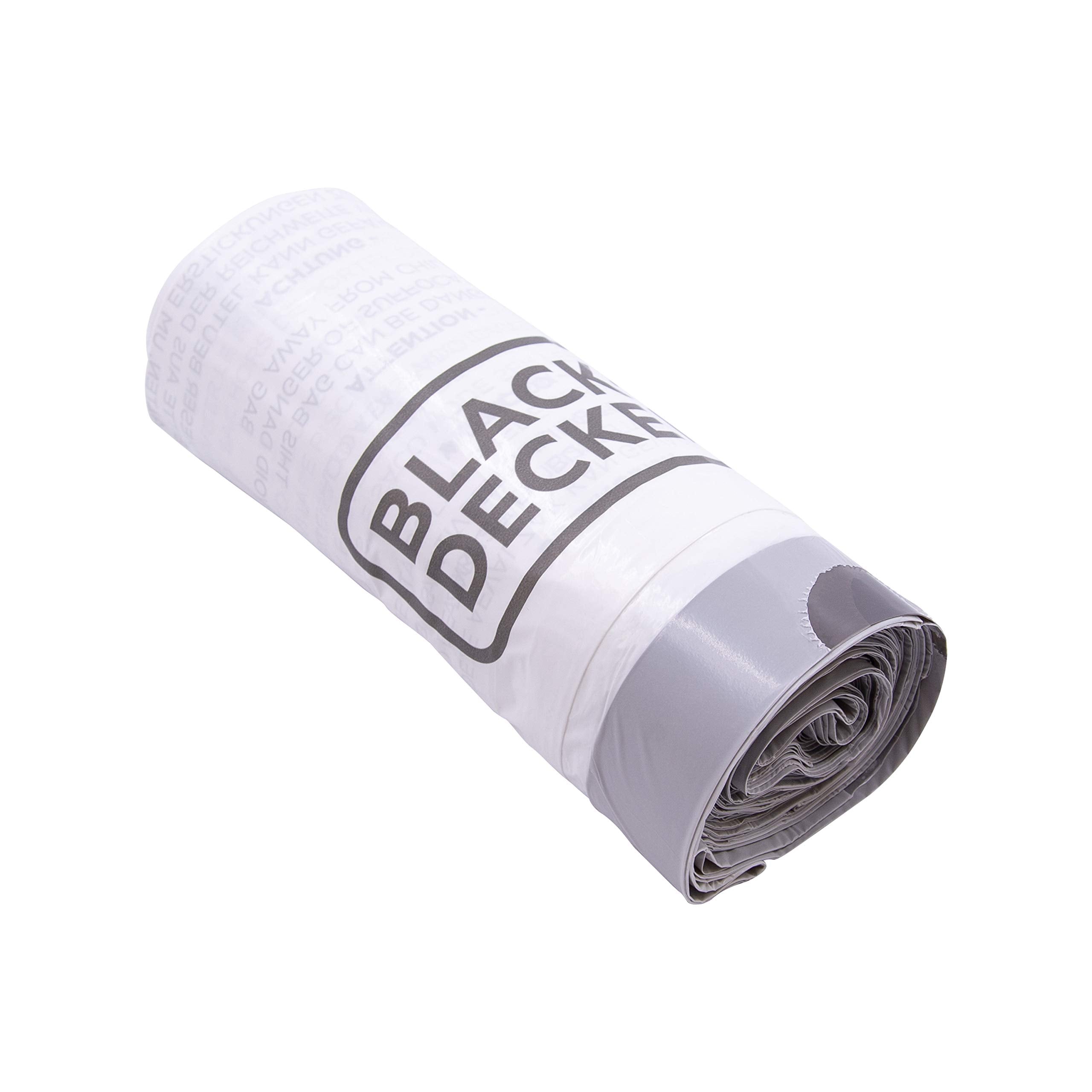 BLACK+DECKER 20L Drawstring Bin Liners - 20 Pack, White | Strong & Durable Plastic Bags 4