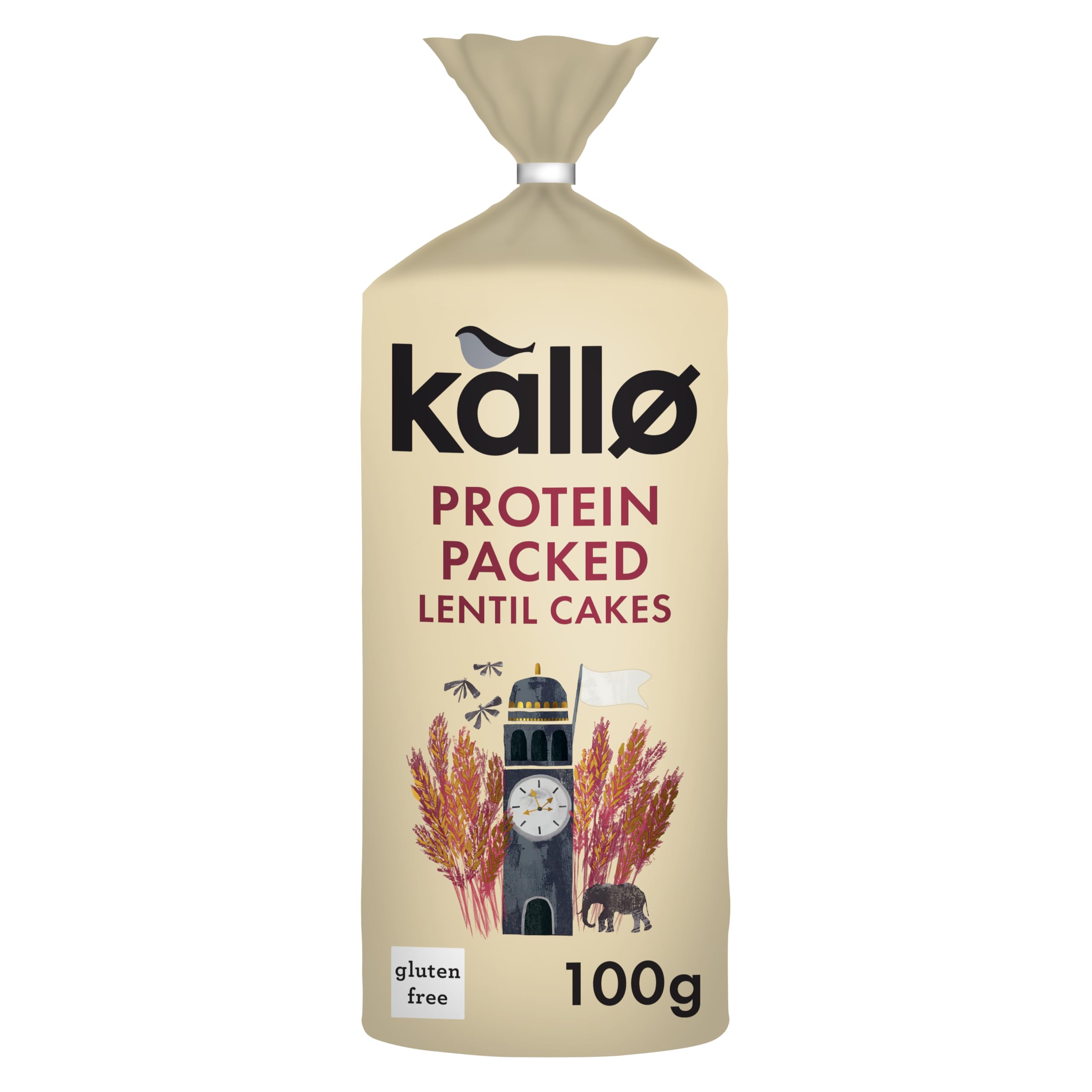 Kallo Protein Packed Lentil Cakes - High Protein, Gluten Free, Vegan Snack | 100g 1