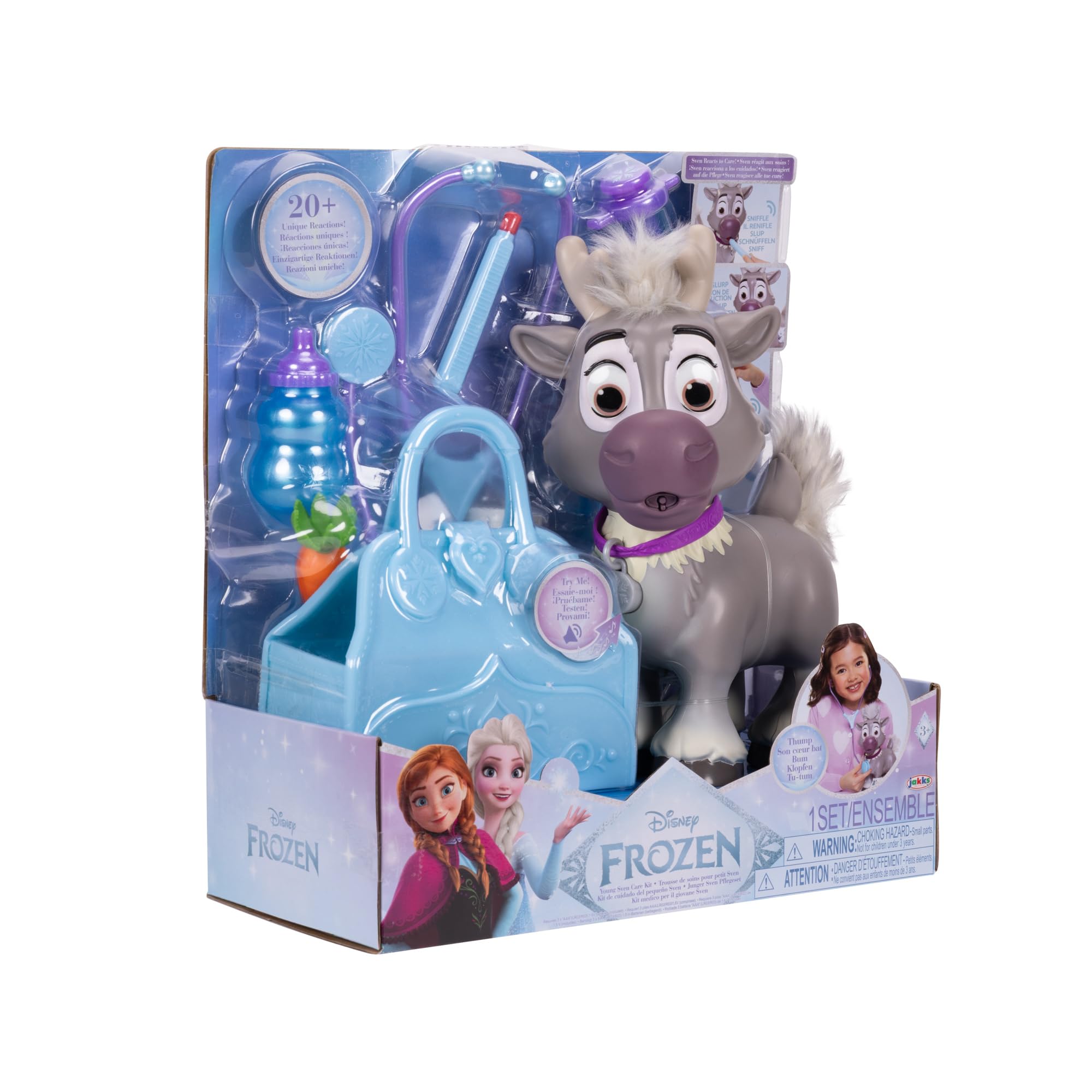 Disney Frozen Young Sven Care Kit - Interactive Vet Playset for Ages 3+ 13