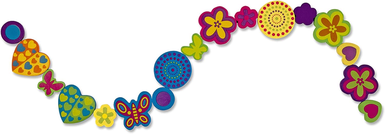 Melissa & Doug Wooden Bead Bouquet - Jewelry Making Craft Kit for Kids 4-8 5