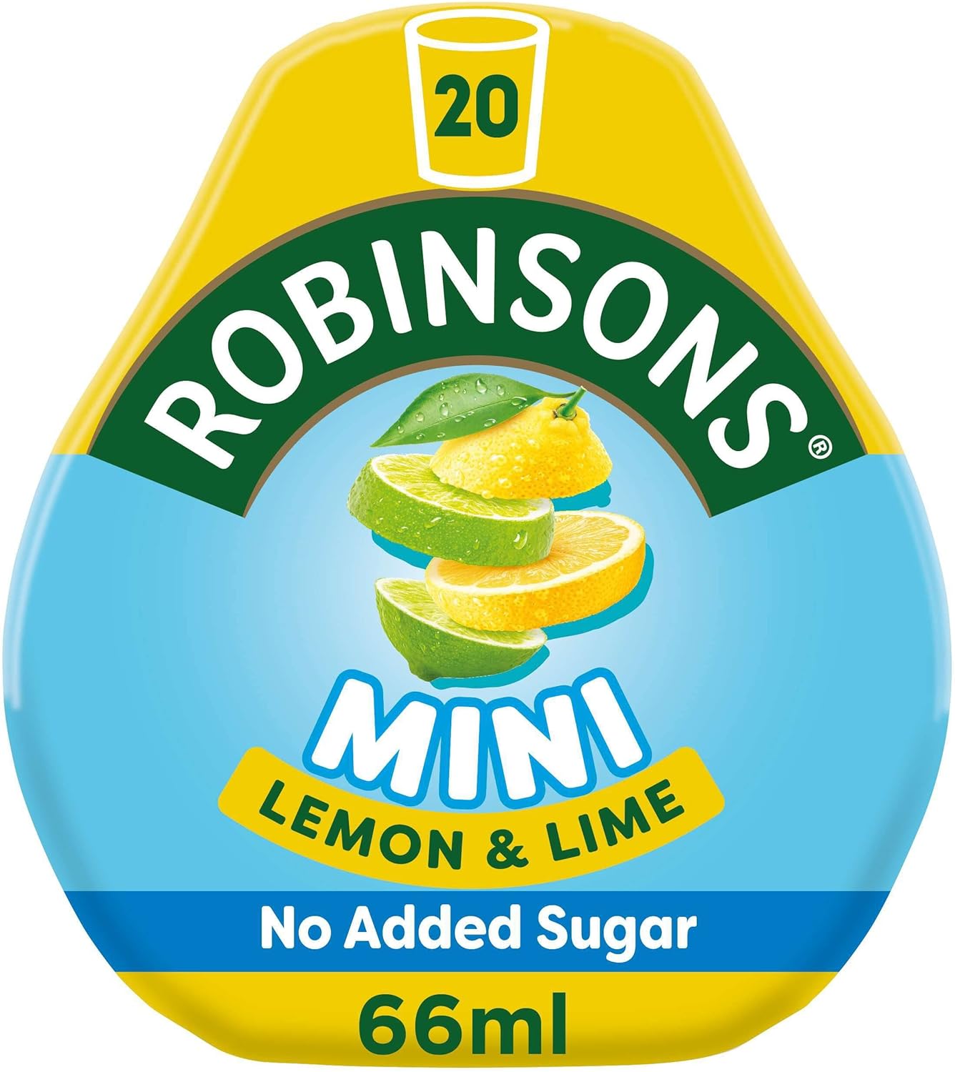 Robinsons Mini – Ohne Zuckerzusatz – Kalorienarm – Zitronen- und Limetten-Fruchtsaftkonzentrat – Ergibt 20 Getränke