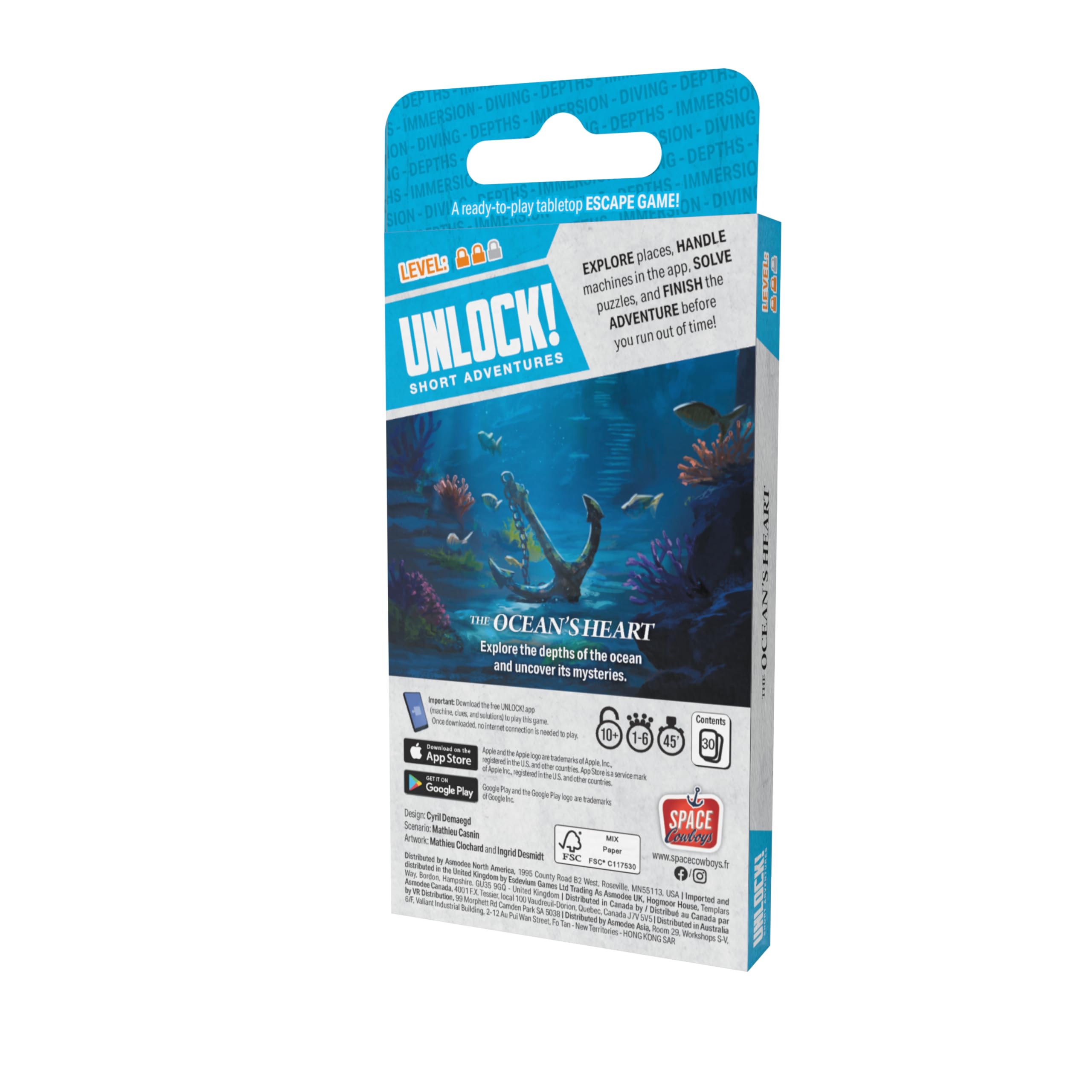 Asmodee Unlock! Short Adventures 12: The Ocean's Heart Board Game 6