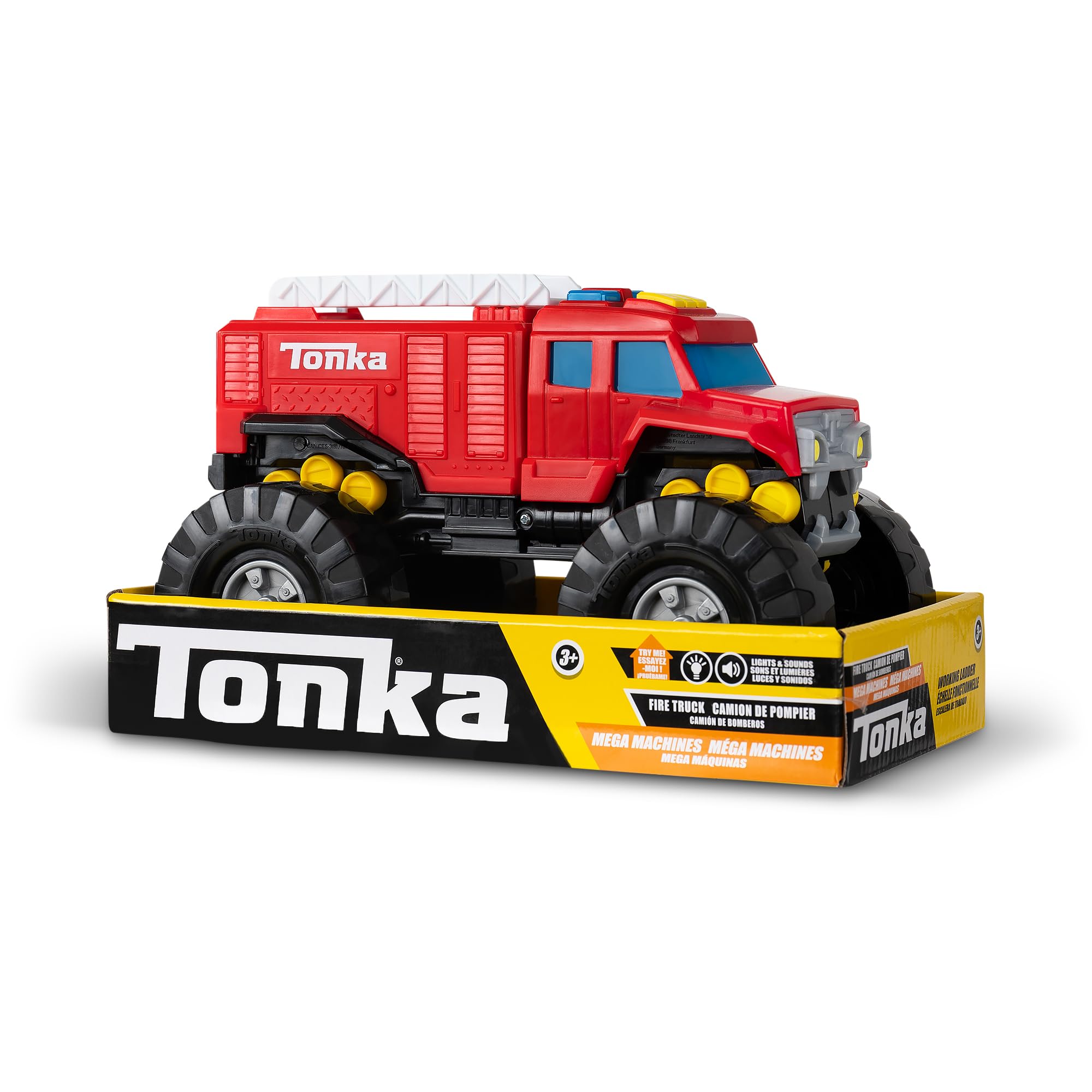 Tonka Mega Machines Fire Truck - Flashing Lights & Sounds | Ages 3+ | Stainless Steel 2