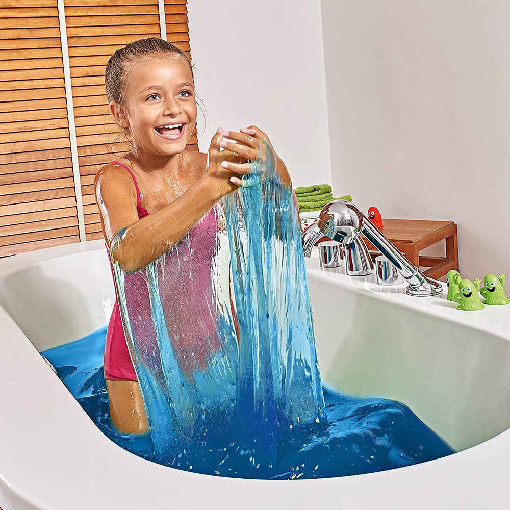 ZIMPLI Slime Baff Bundle - 3 Colors (Red, Green, Blue), Messy Sensory Play for Kids 9