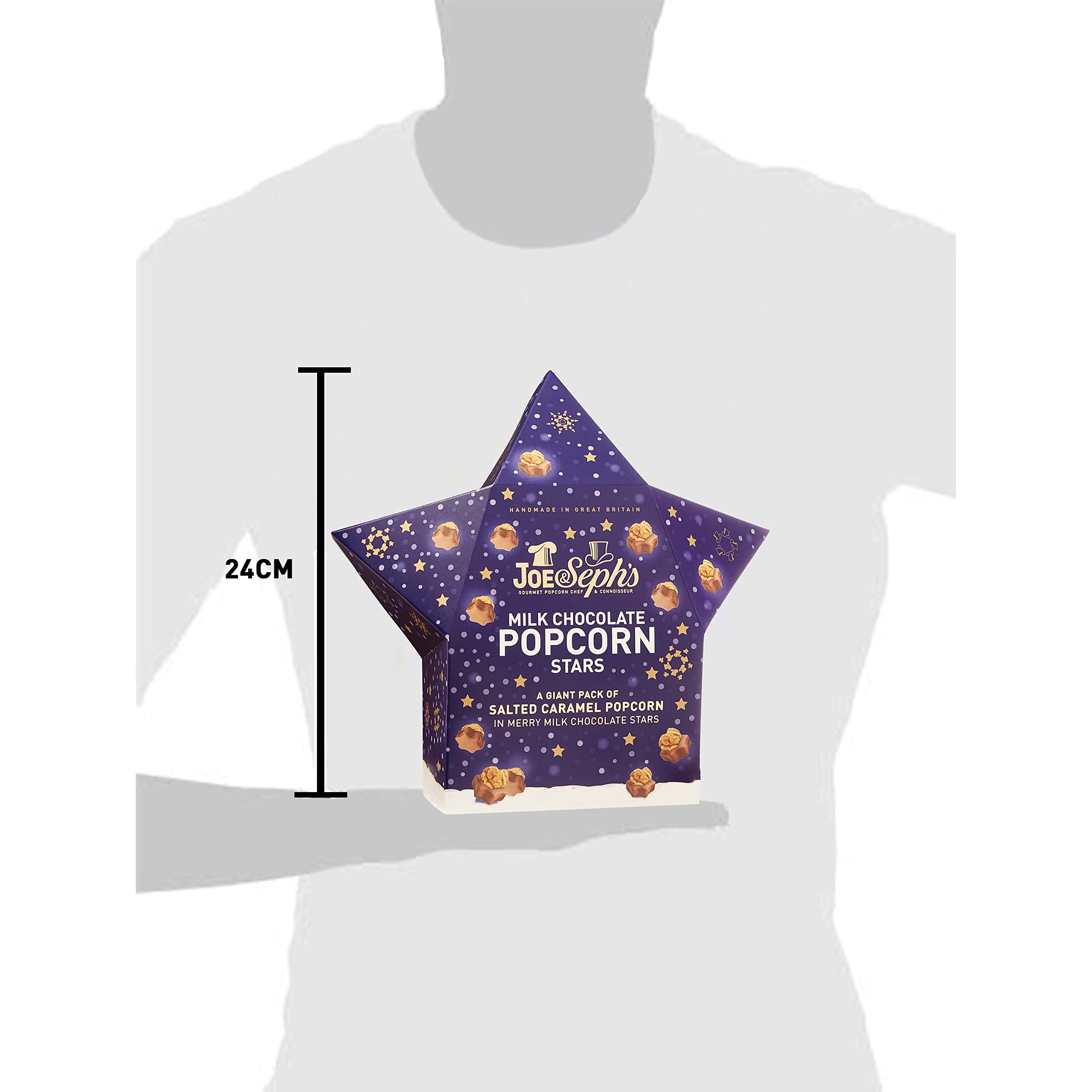 Joe & Seph's Milk Chocolate Popcorn Star (105g) | Handmade Salted Caramel Popcorn in Milk Chocolate 8