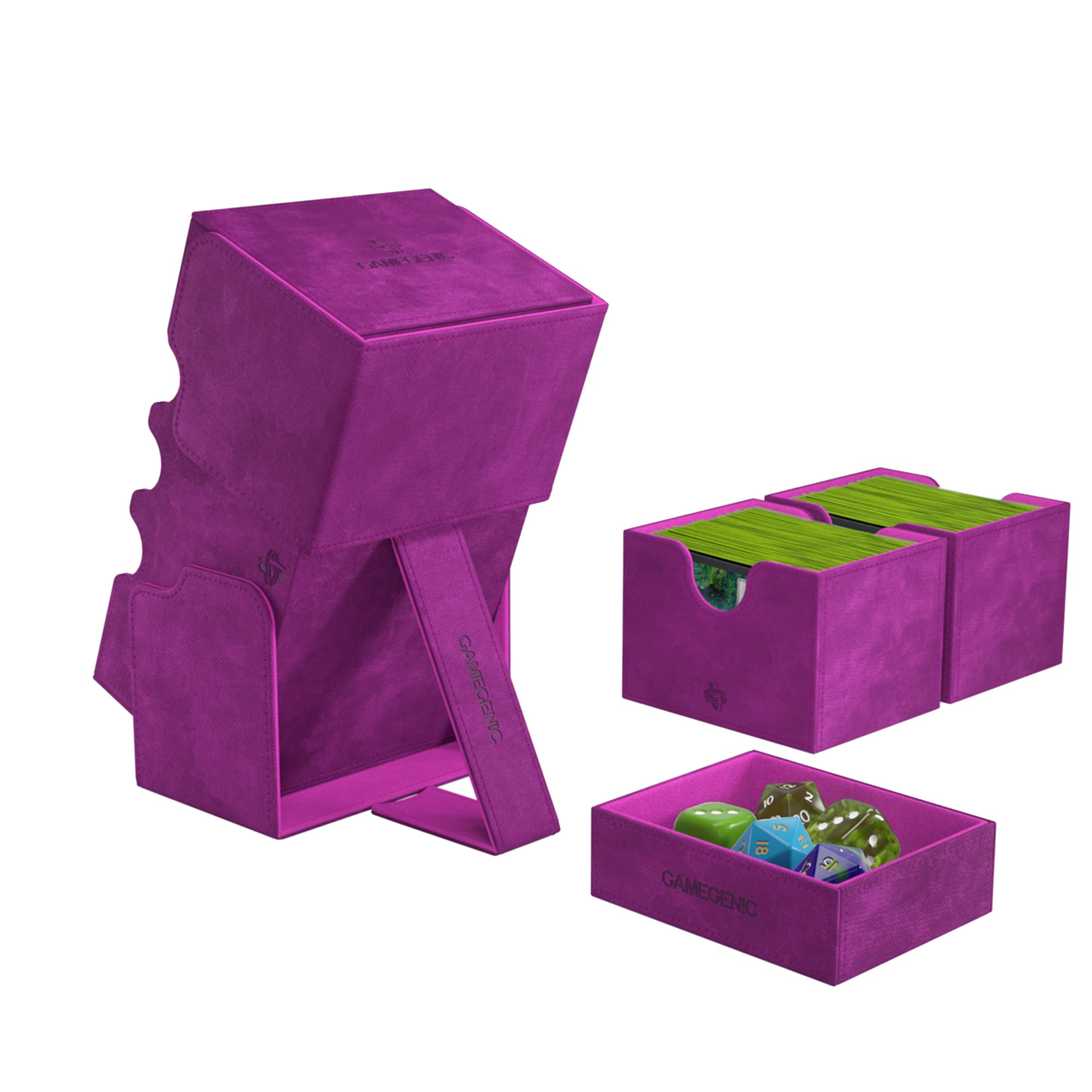 Gamegenic Stronghold 200+ XL Convertible Trading Card Storage Box - Purple 4