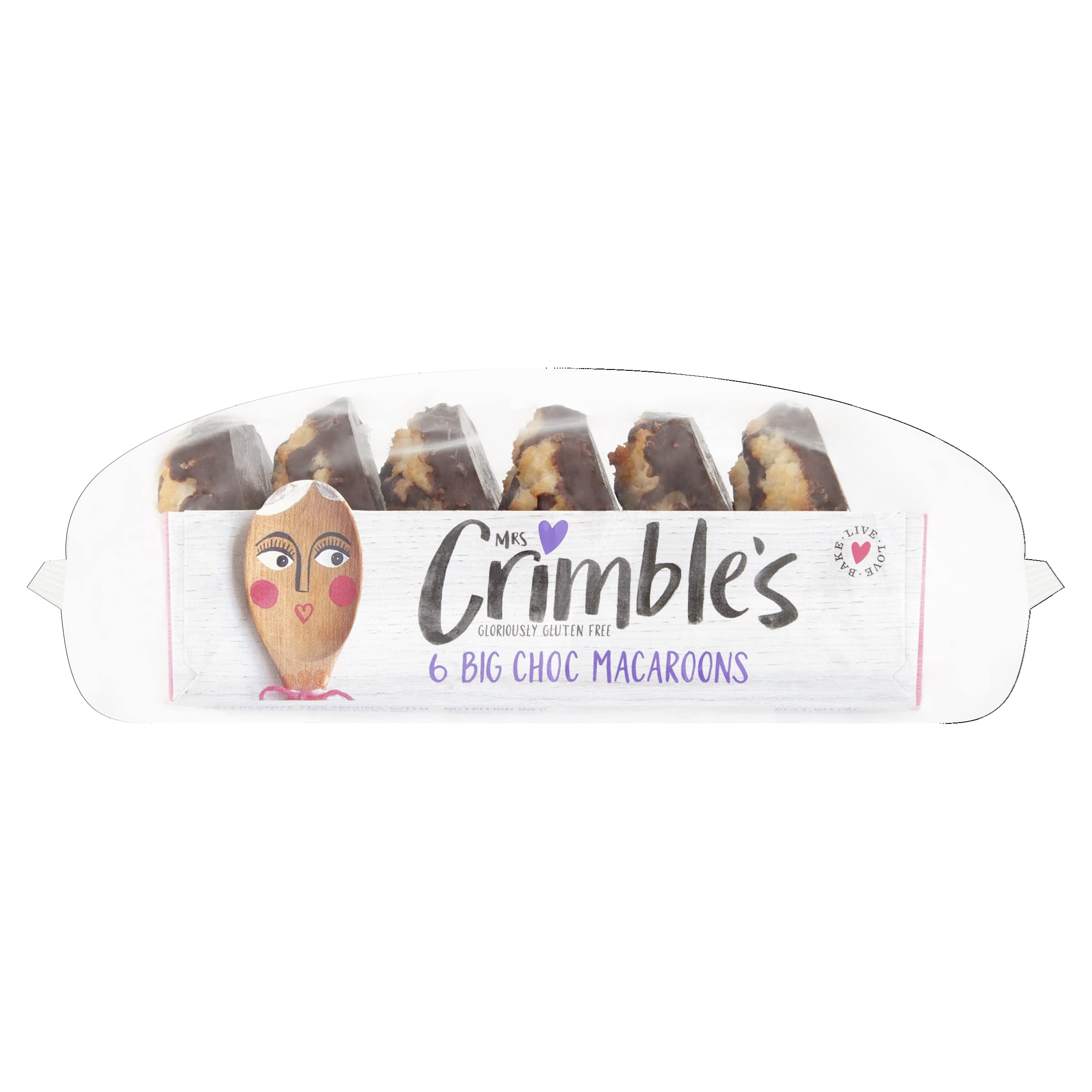 Mrs Crimbles 6 Large Chocolate Macaroons, 195g - Gluten Free, Moist Coconut Cookies with Cocoa 4