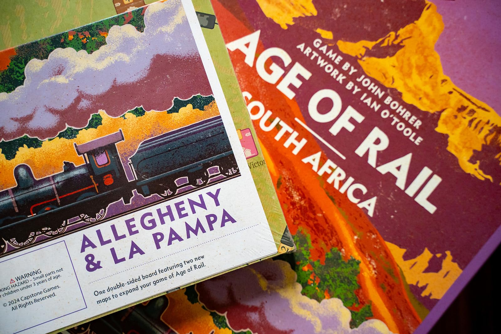 Capstone Games Age of Rail: Allegheny & La Pampa Double-Sided Expansion Map 7
