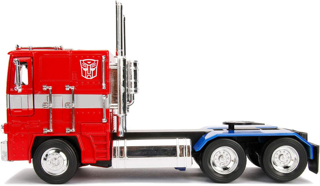 Jada Toys Transformers G1 Optimus Prime Vehicle - 1:24 Scale Die-Cast Model for Ages 3+