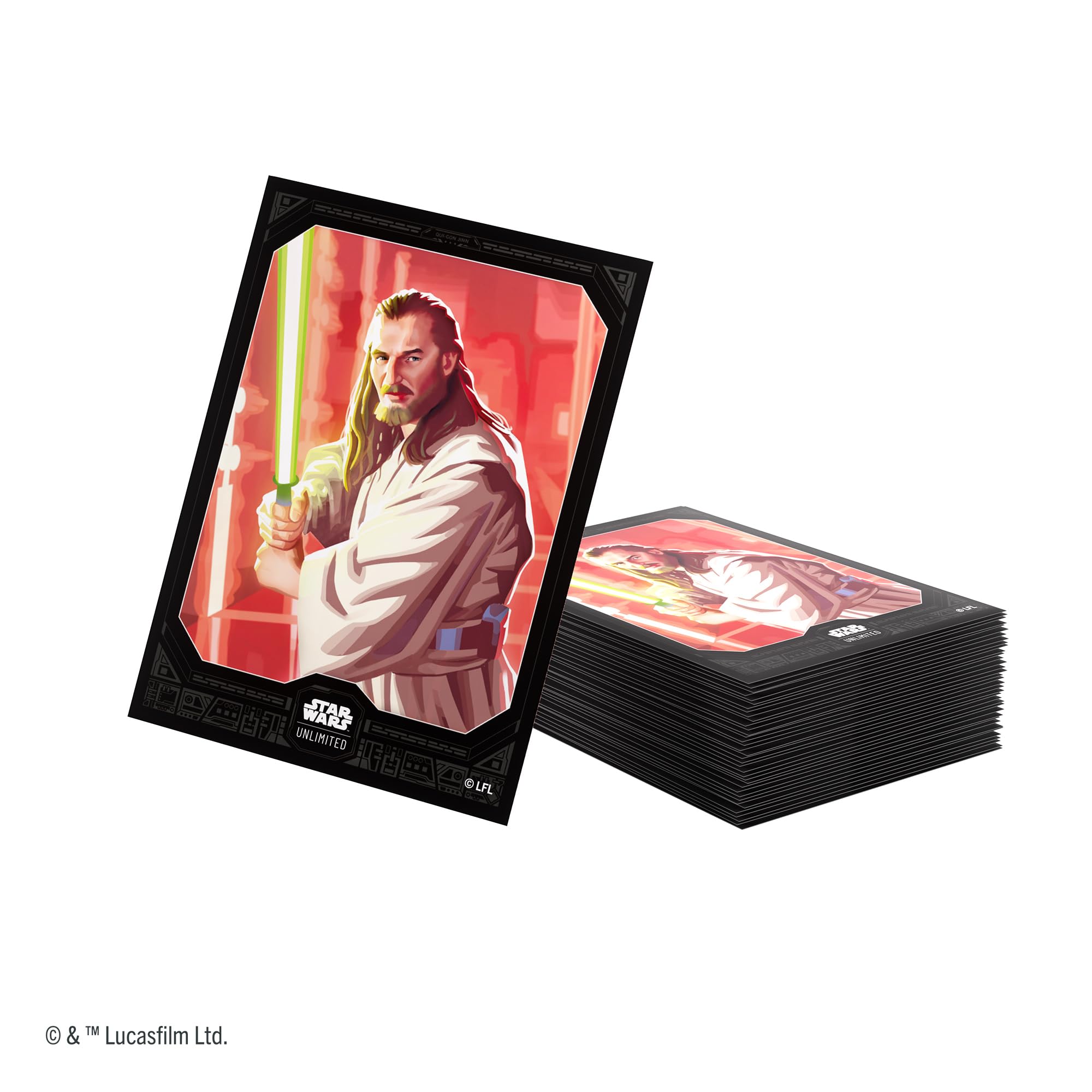 Gamegenic Star Wars: Unlimited Premium Art Sleeves Set 5 - Qui-Gon Jinn | 66x92mm | 62 Count