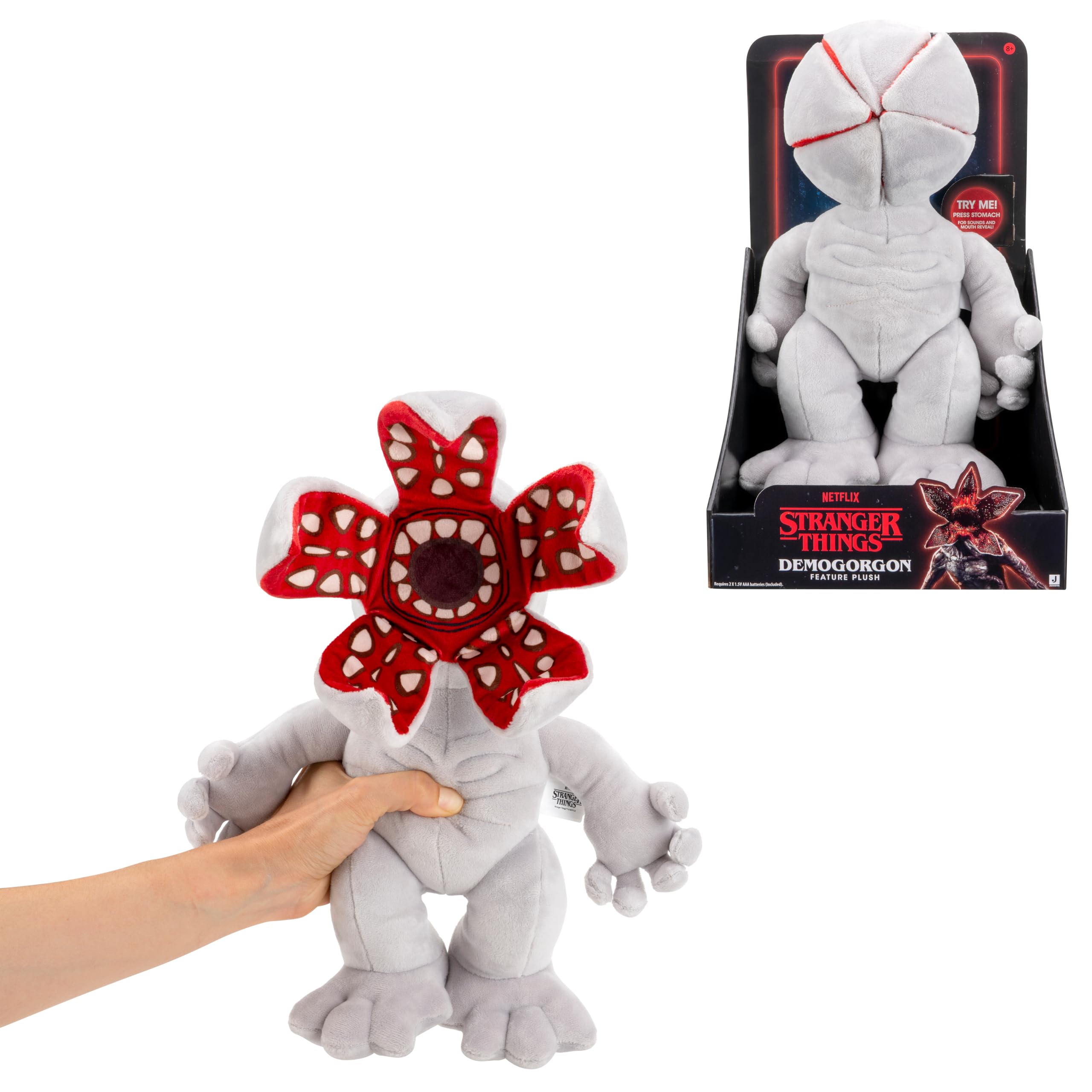 Jazwares Stranger Things Demogorgon Feature Plush - 12-Inch Soft Doll | Classic Edition | Ages 3+