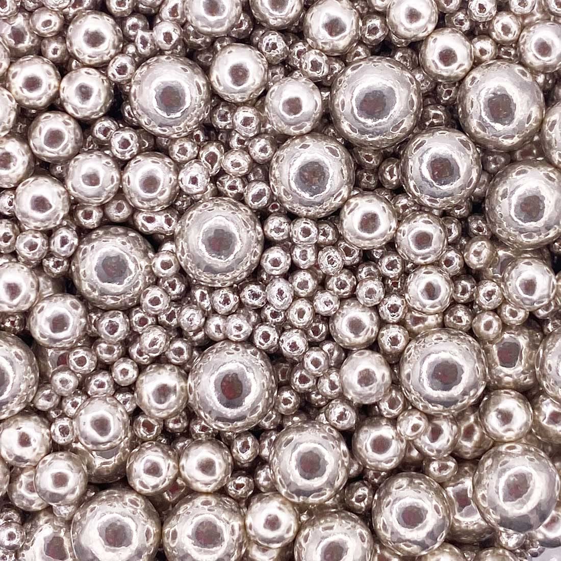 A Pinch of Pearls Mix - High Shine Silver Cake Topper Sprinkles | 30g 1