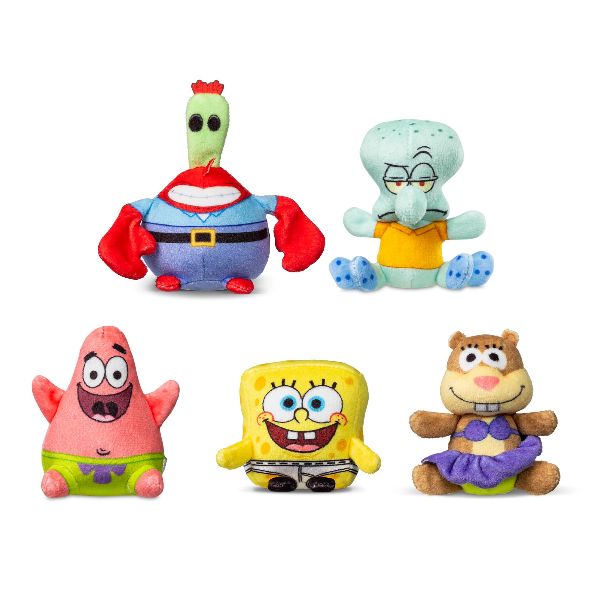 Micro Teenies SpongeBob SquarePants Collector 5-Pack - Miniature Plush Figures | Chase Characters Included