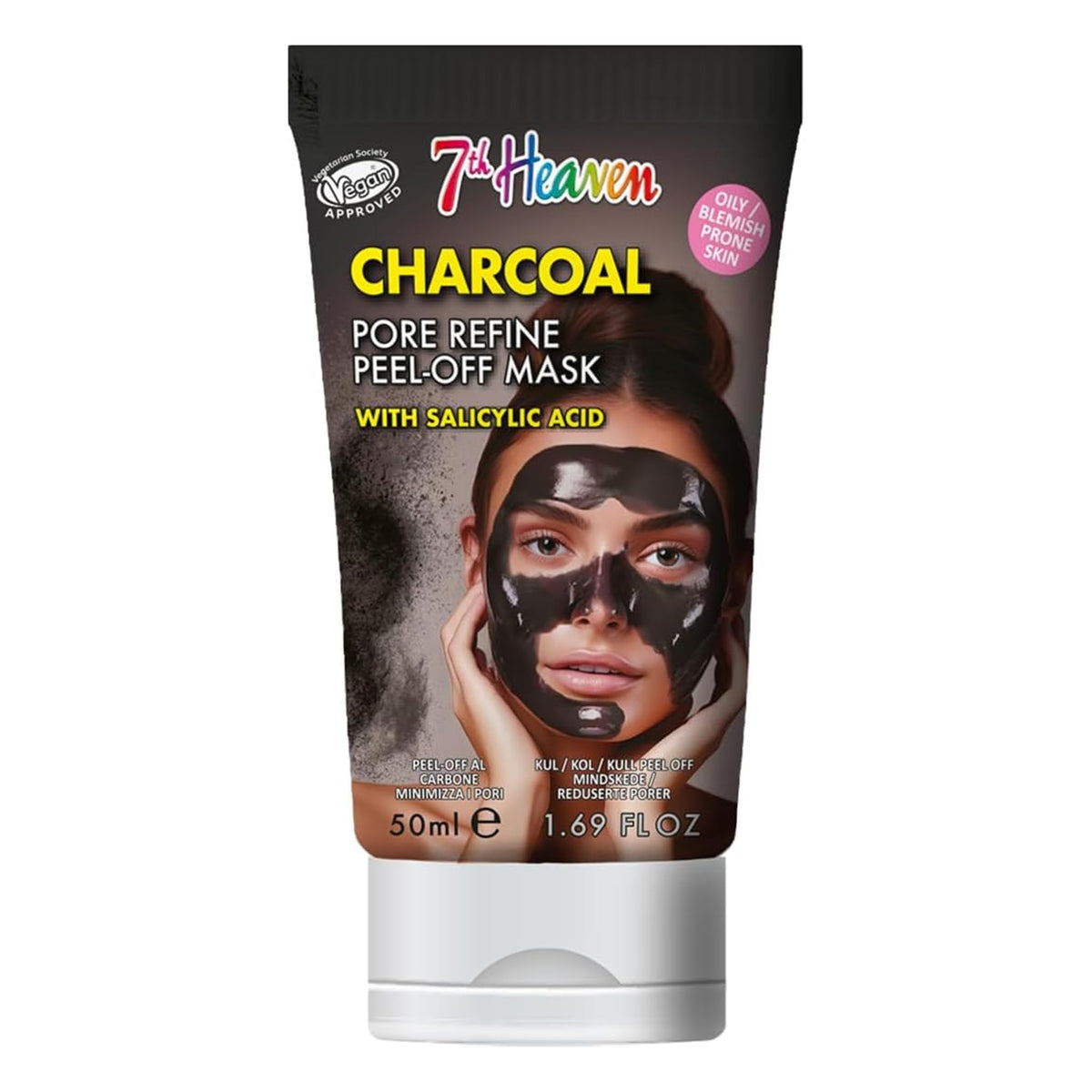 7th Heaven Charcoal Peel Off Face Mask with Salicylic Acid - 50 ml - Oily and Blemish-Prone Skin