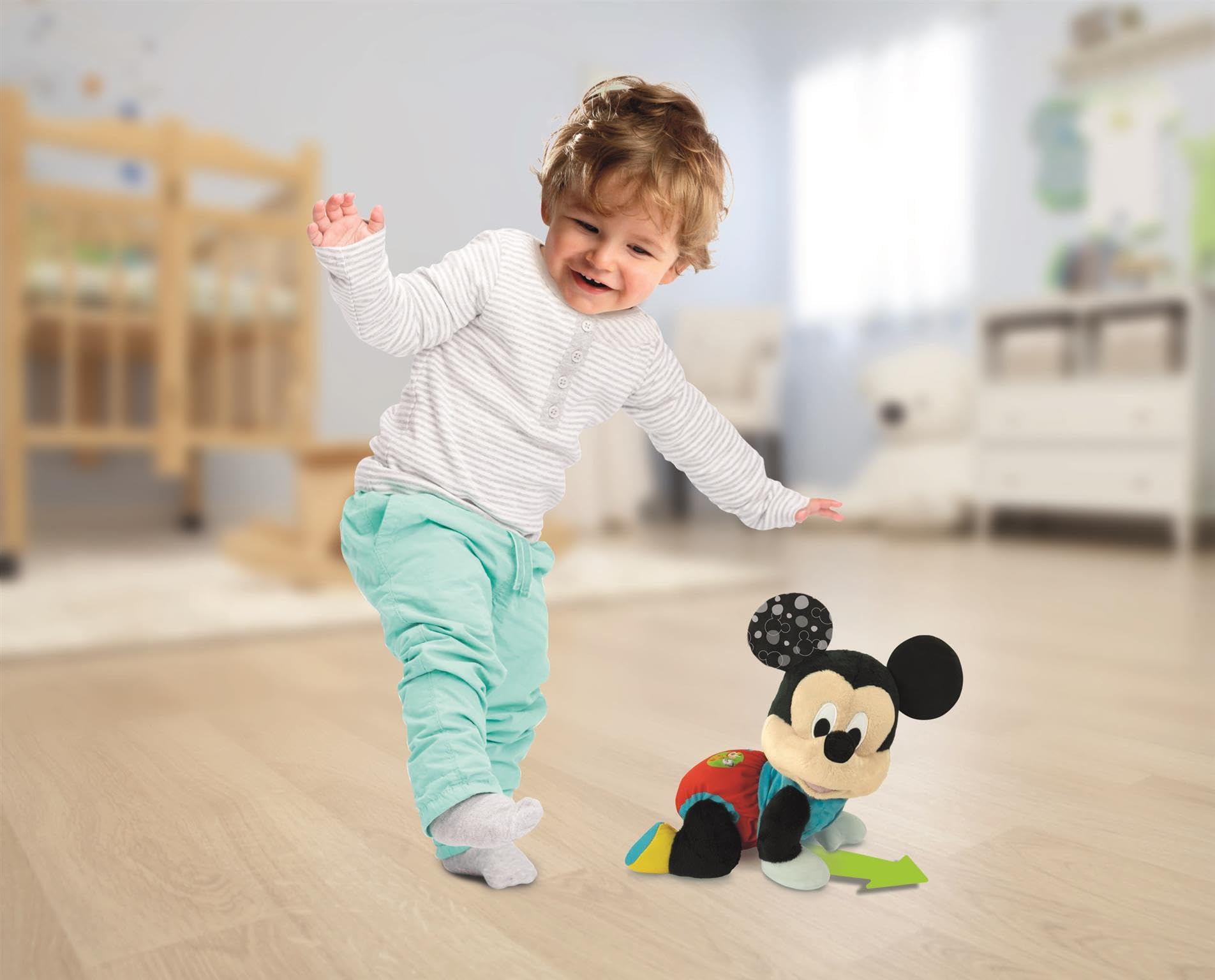 Clementoni Disney Baby Mickey Crawling Soft Toy for Unisex Children | Ages 6-36 Months 6