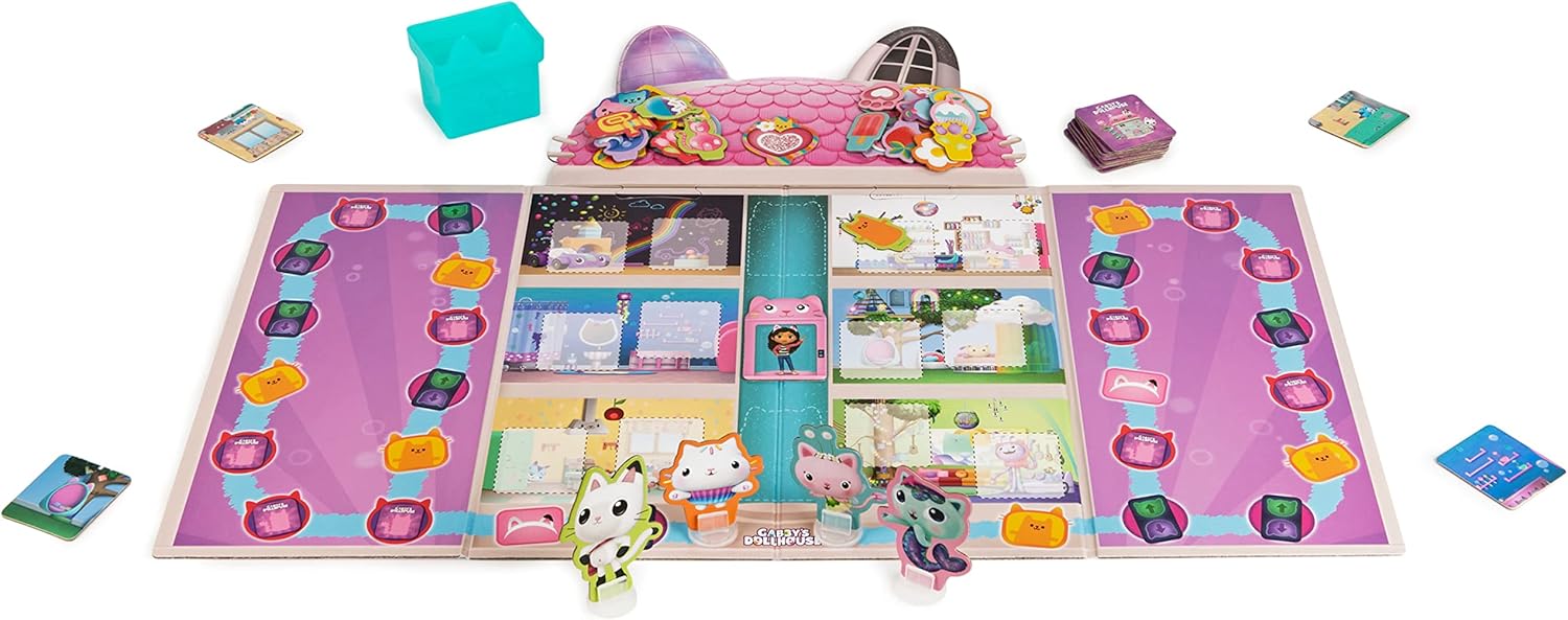 Spin Master Games Gabby’s Dollhouse Meow-mazing Board Game 3