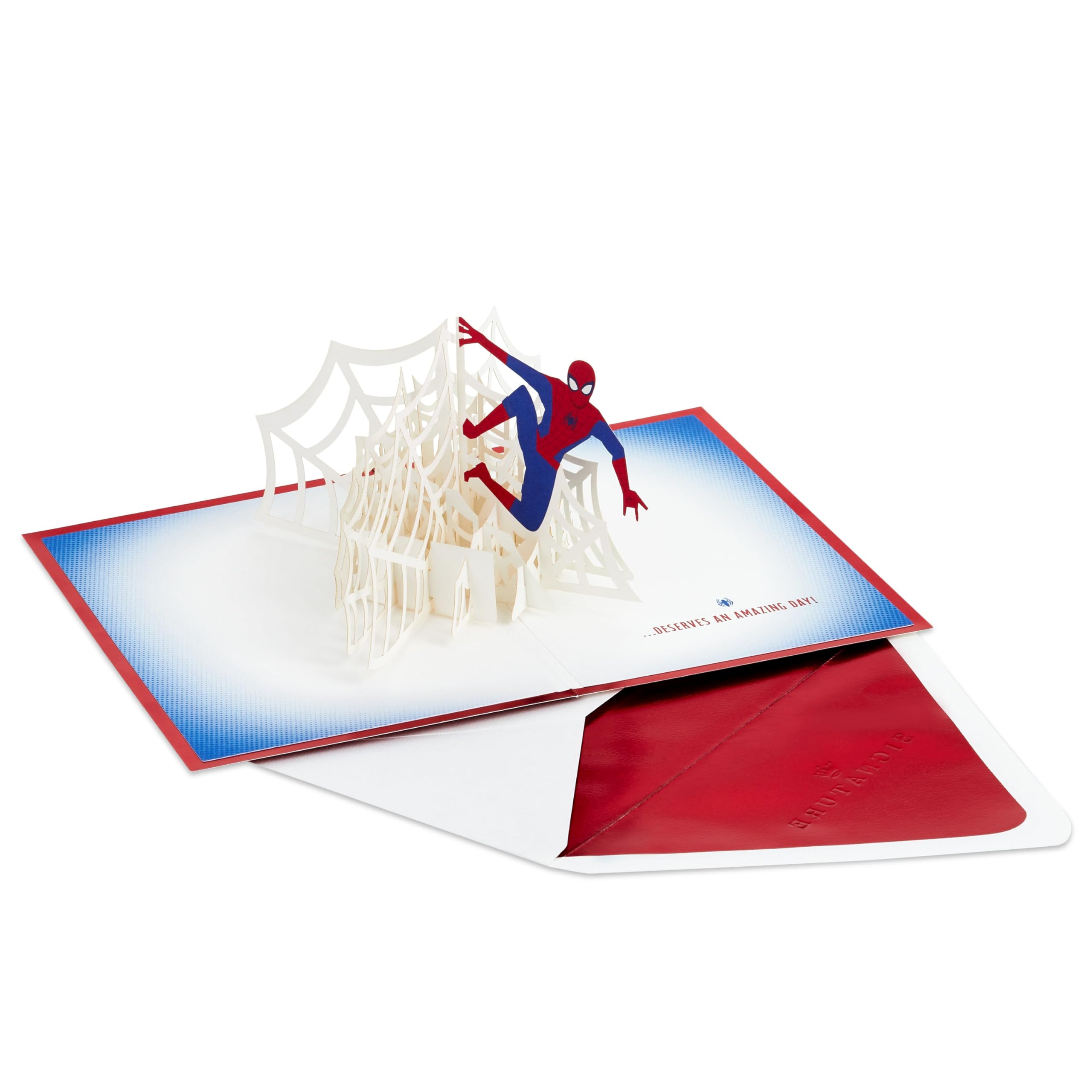 Hallmark MARVEL Spider-Man 3D Pop-Up Birthday Card with Red Metallic Foil | FSC Certified 2