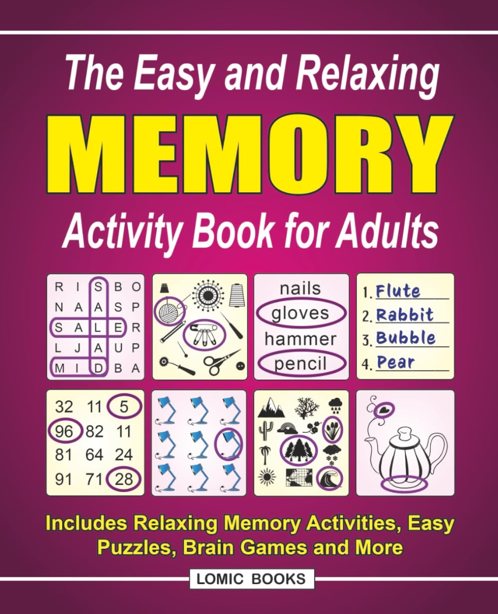 Lomic Books The Easy and Relaxing Memory Activity Book for Adults | Large Print Paperback 1
