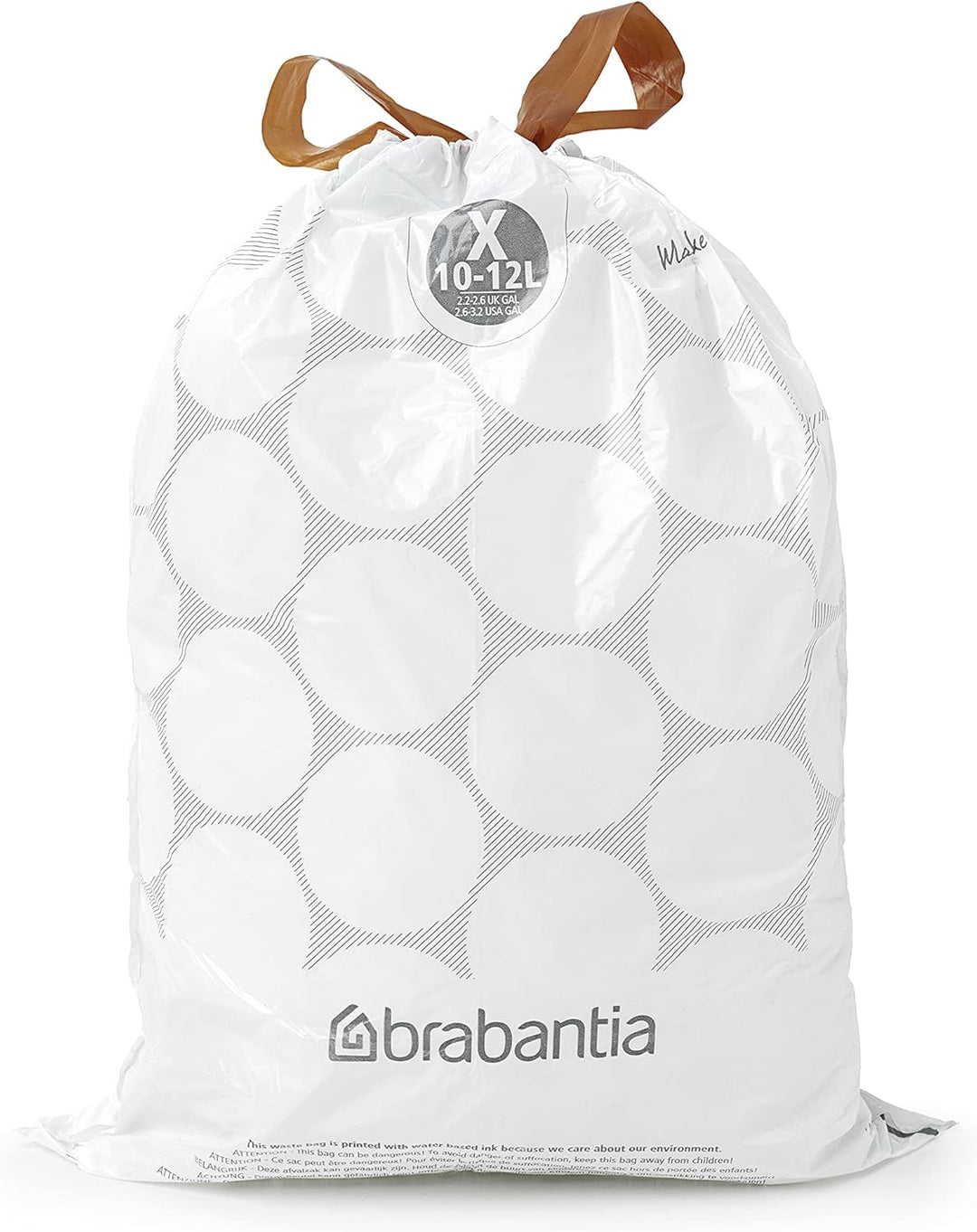 Brabantia PerfectFit Bin Liners Size X (10-12 Litre) Thick Plastic Trash Bags