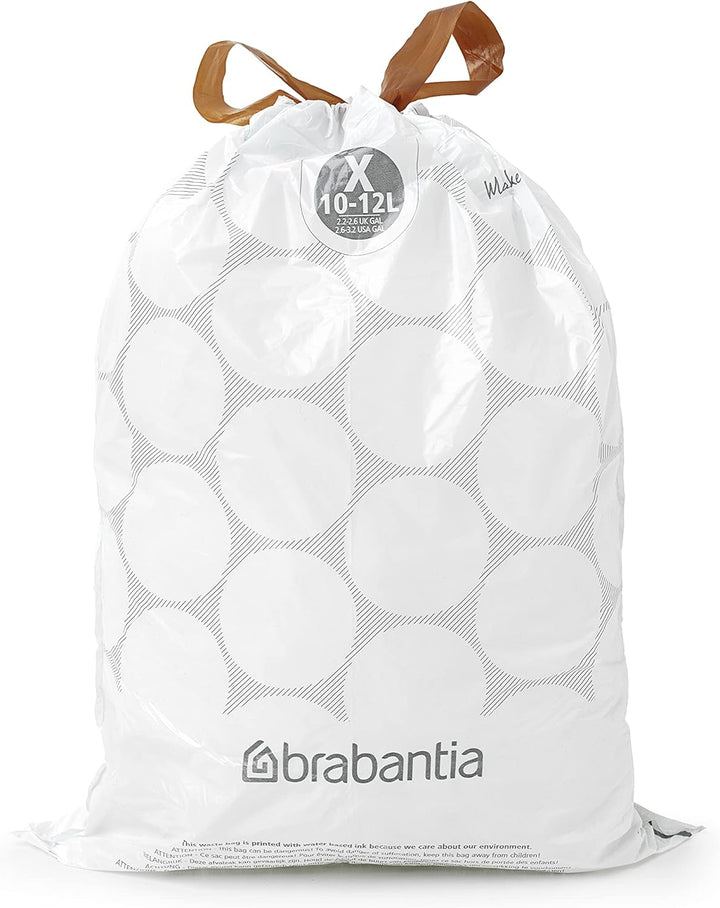 Brabantia PerfectFit Bin Liners Size X (10-12 Litre) Thick Plastic Trash Bags