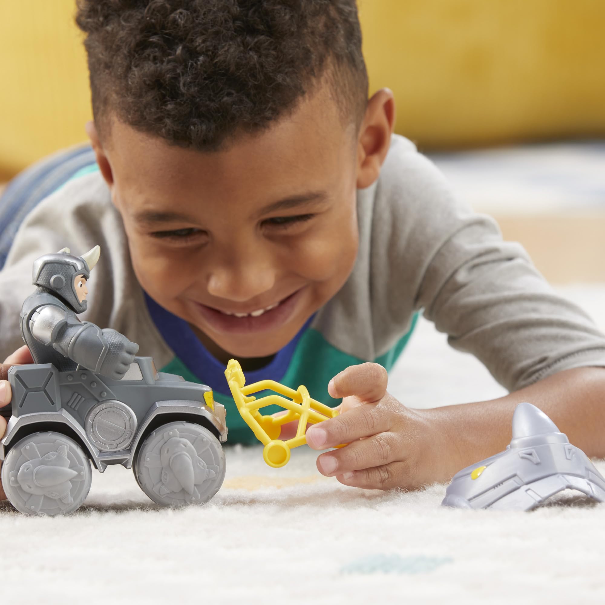 SPIDEY AND HIS AMAZING FRIENDS Rhino Wrecker Toy Set with 4-Inch Poseable Figure | Ages 3+ 3