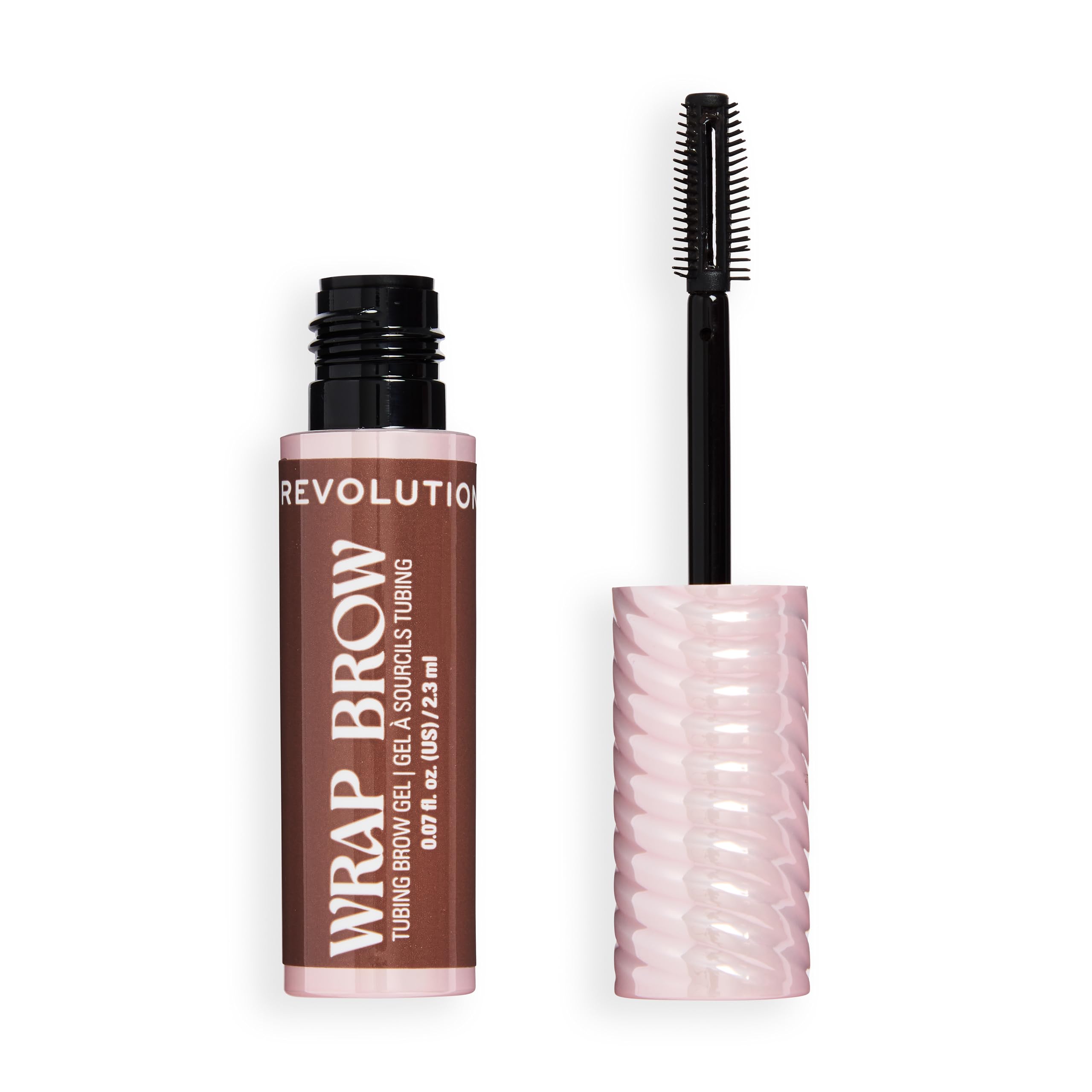 Revolution Beauty London Wrap Brow Tubing Gel - Water-Resistant Sculpting for Women | Warm Medium Brown 1
