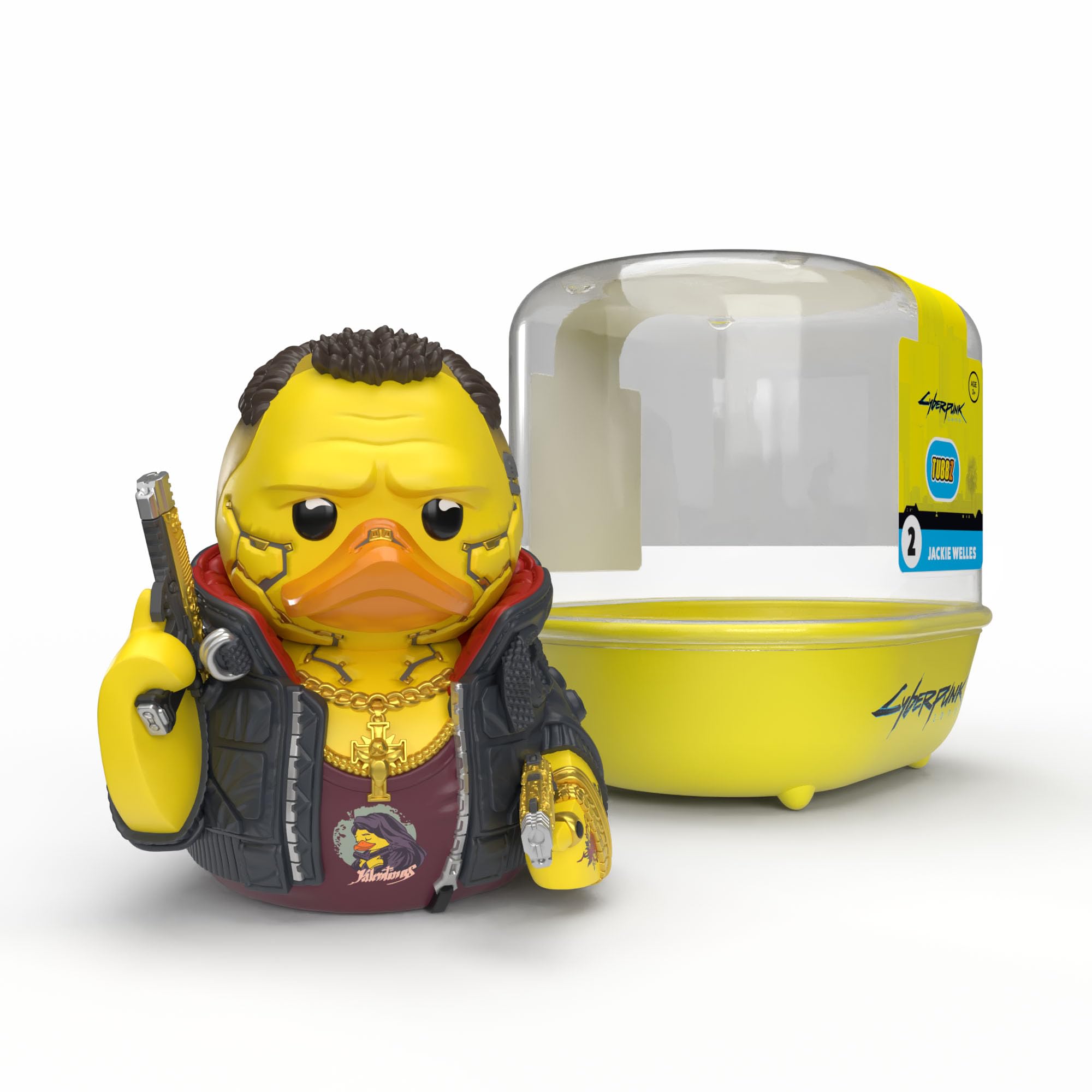 TUBBZ Cyberpunk 2077 Jackie Welles First Edition Cosplaying Rubber Duck Collectible | 9cm Tall