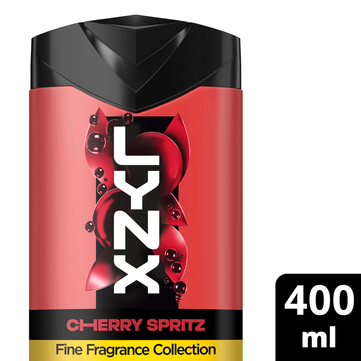 Lynx Cherry Spritz Premium Body Wash Shower Gel - 12 Hour Freshness, 400ml