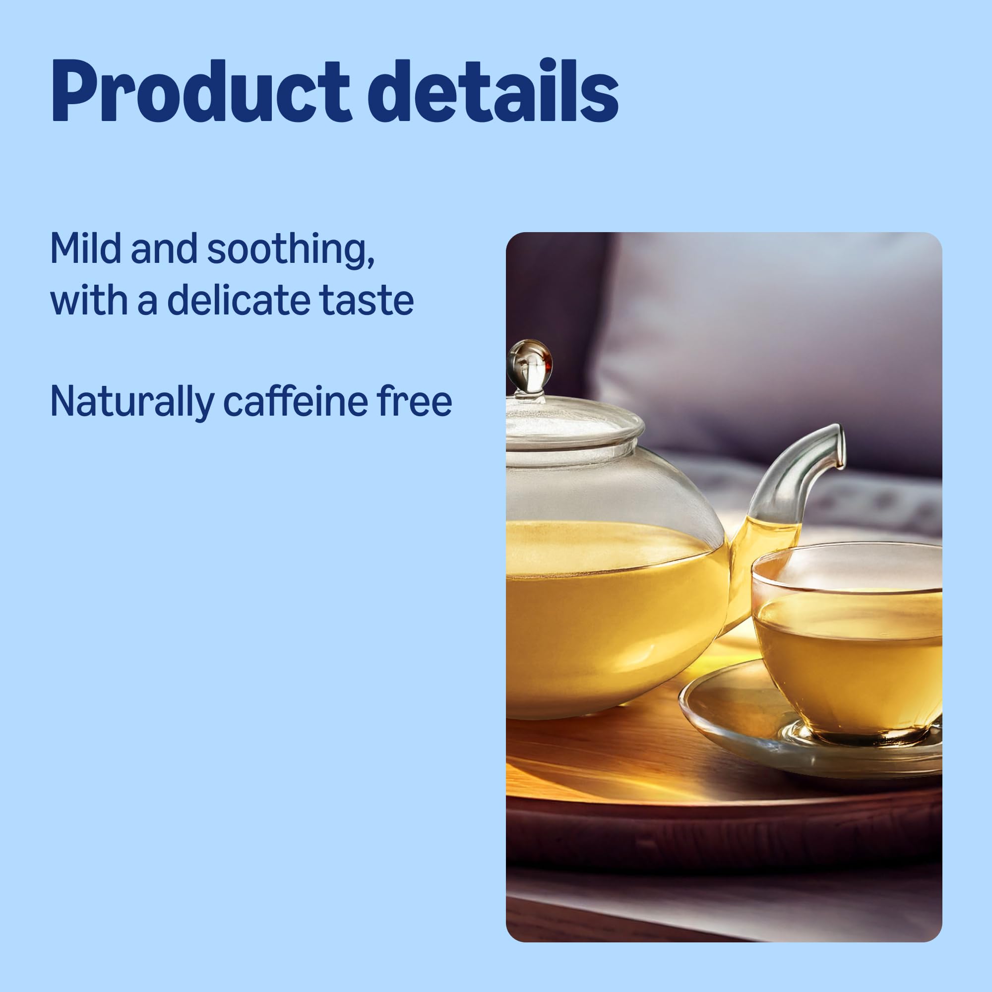 by Amazon Camomile Herbal Tea - Calming Infusion, Naturally Caffeine Free | 25 Double Chamber Bags