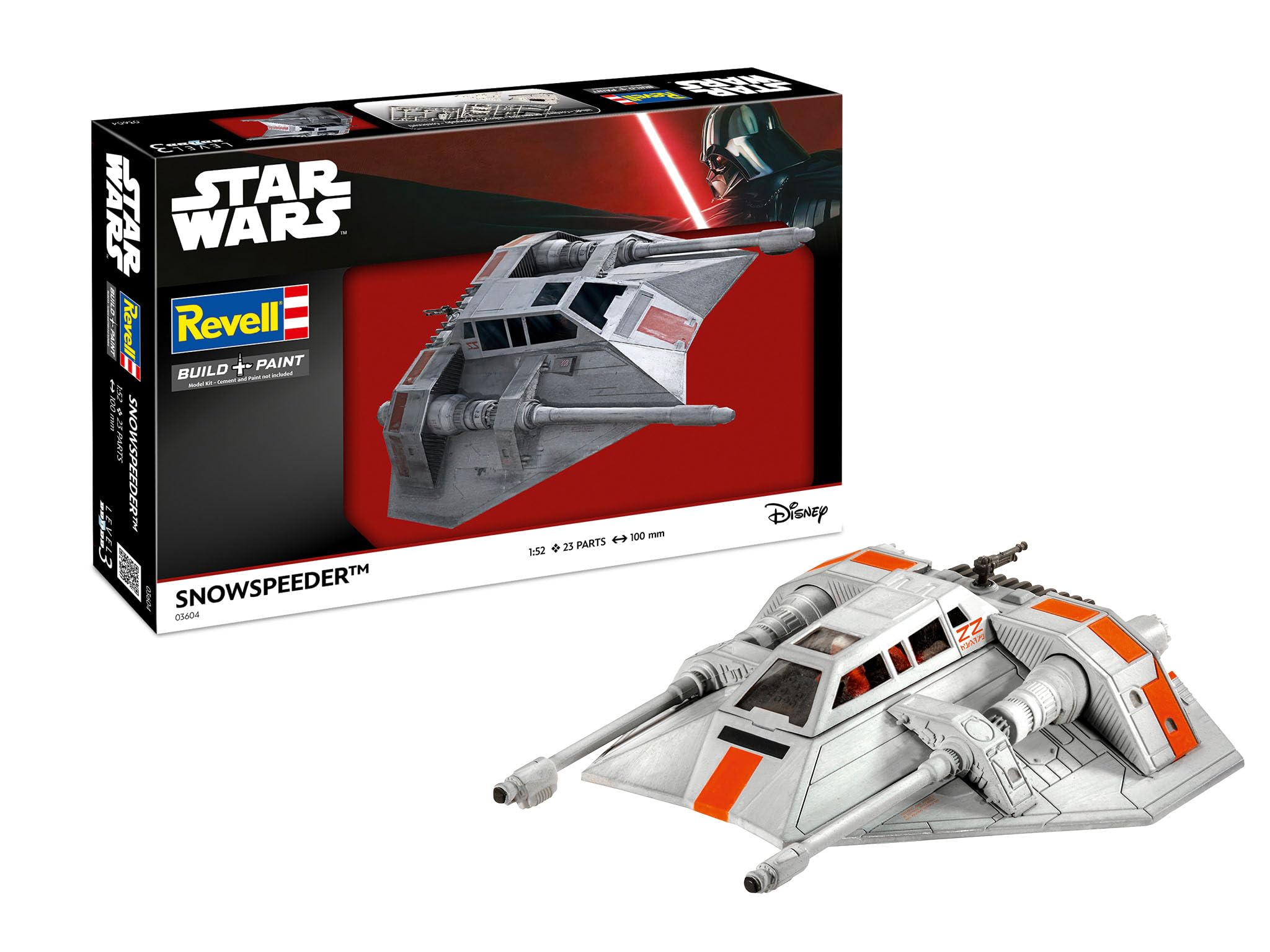 Revell Star Wars Snowspeeder Plastic Model Kit | Skill Level 3 | 100mm Length | Ages 10+