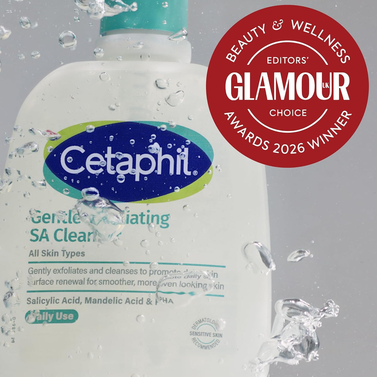 Cetaphil Gentle Exfoliating Salicylic Acid Cleanser - Face & Body Wash, 473 ml
