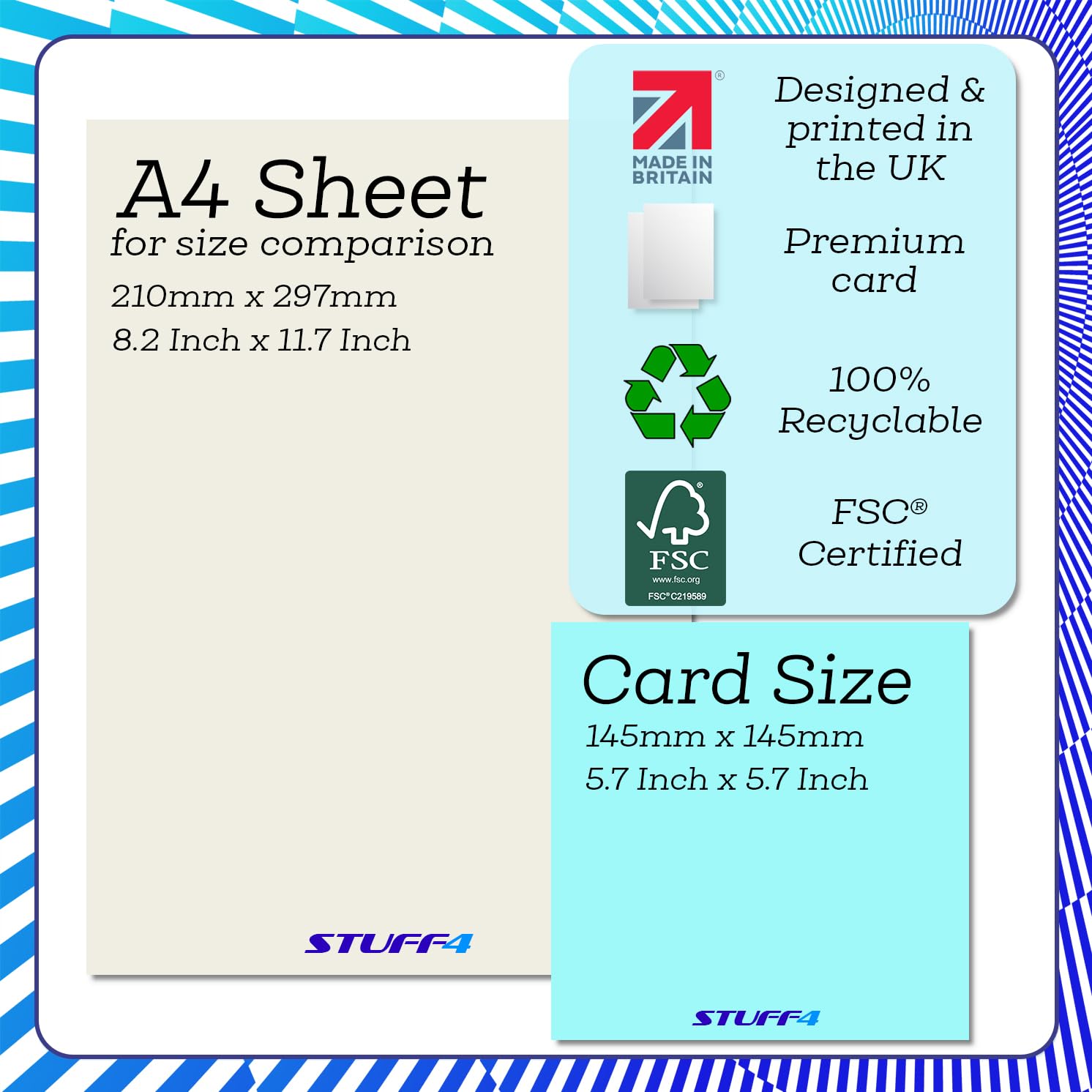 Stuff4 Daughter Birthday Card - Catty Cake Design | 145mm x 145mm | Uncoated Inner 6