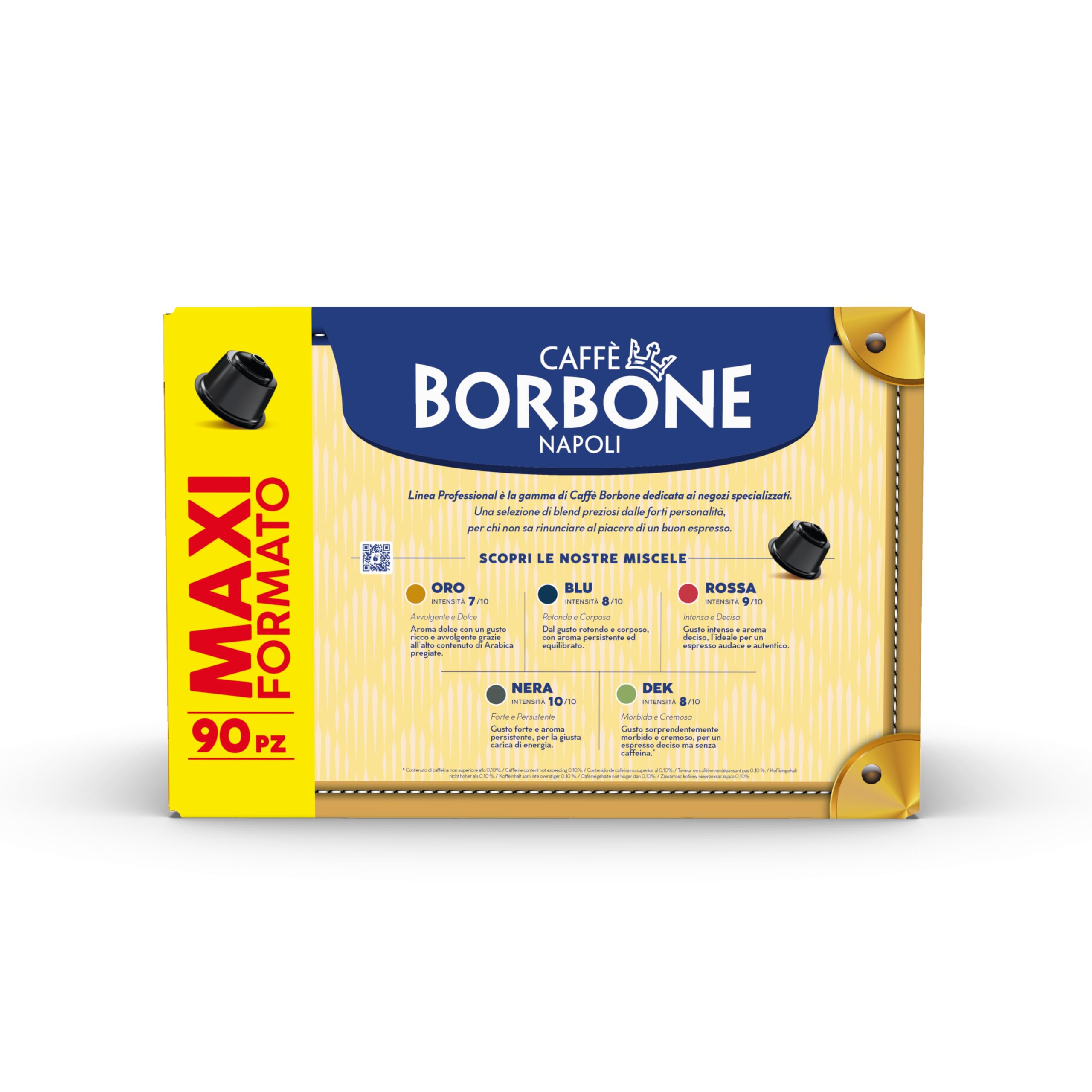 CAFFÈ BORBONE Gold Blend Coffee Capsules - 90 Count | Dolce Gusto Compatible | Intensity 7.5 4