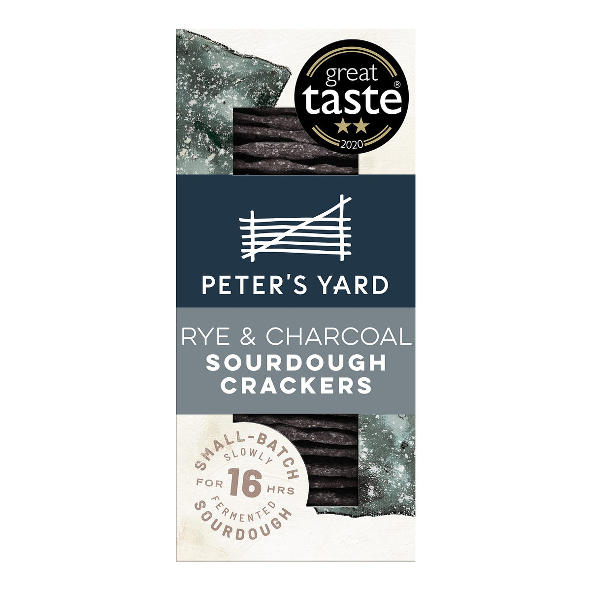 Peter's Yard Rye & Charcoal Sourdough Crackers - 8 x 90 g