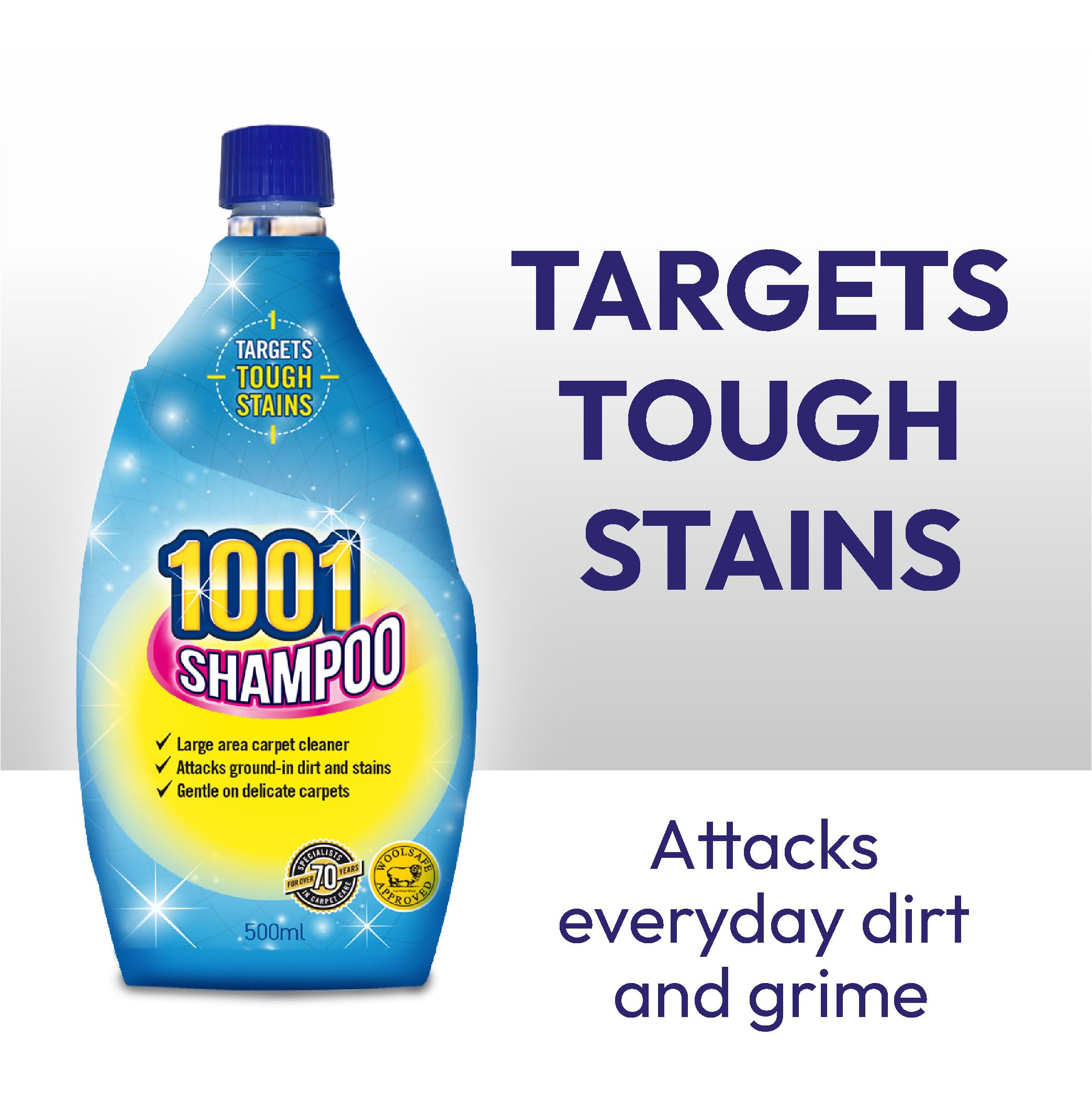 1001 Carpet Shampoo - Deep Cleaning for High Traffic Areas | 500 ml Liquid