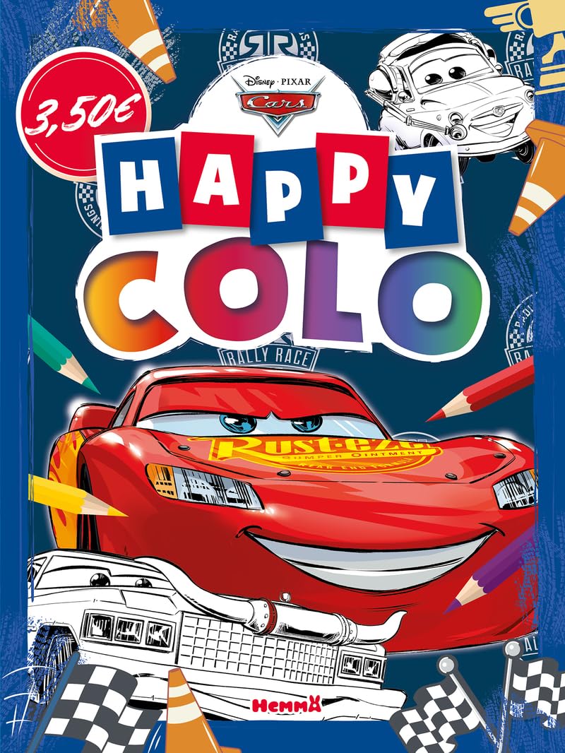 Disney Pixar Cars 1, 2 & 3 Colouring Book - Activity Book for Ages 5-8